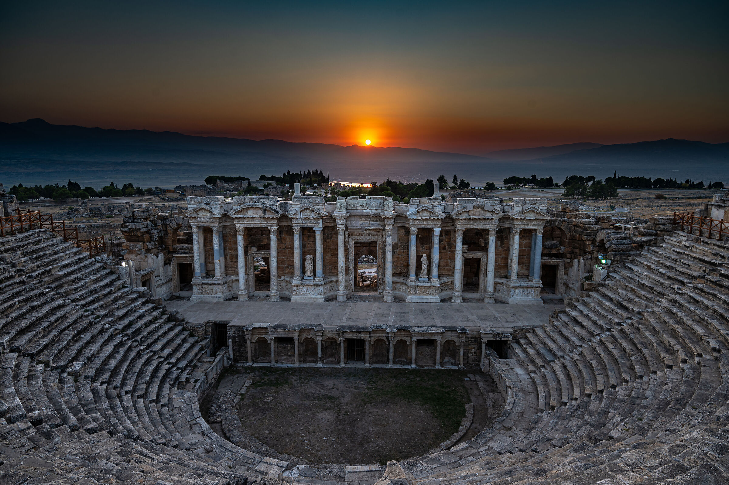 Sunset over the theater of Hierapolis