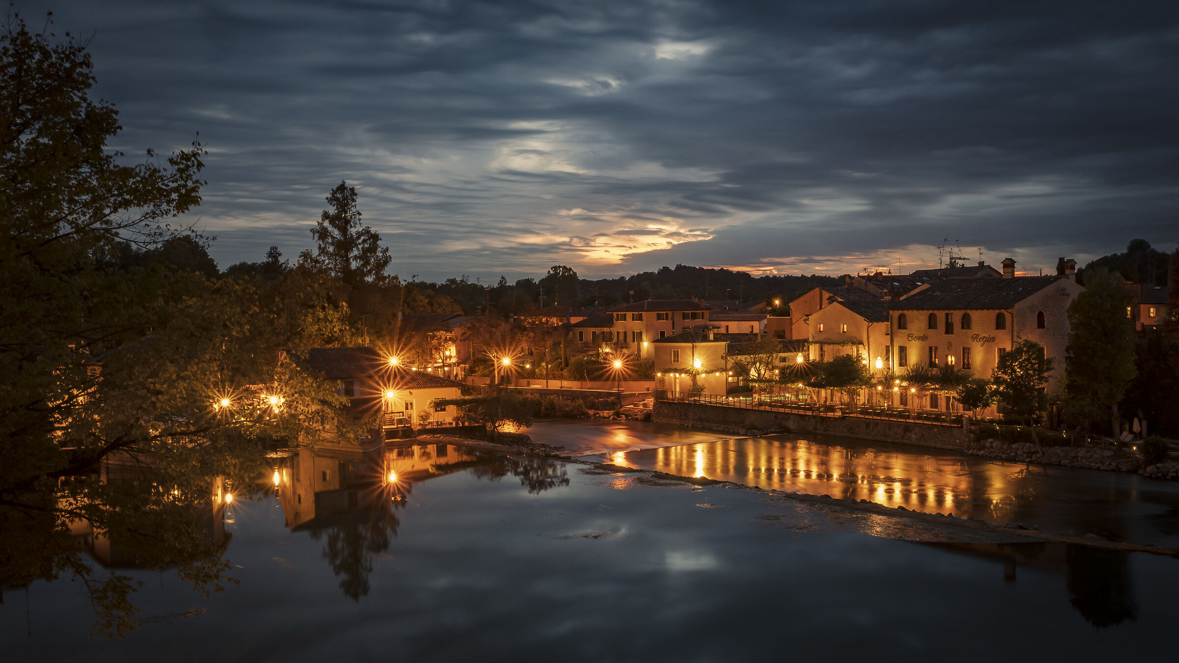 It's evening in Borghetto