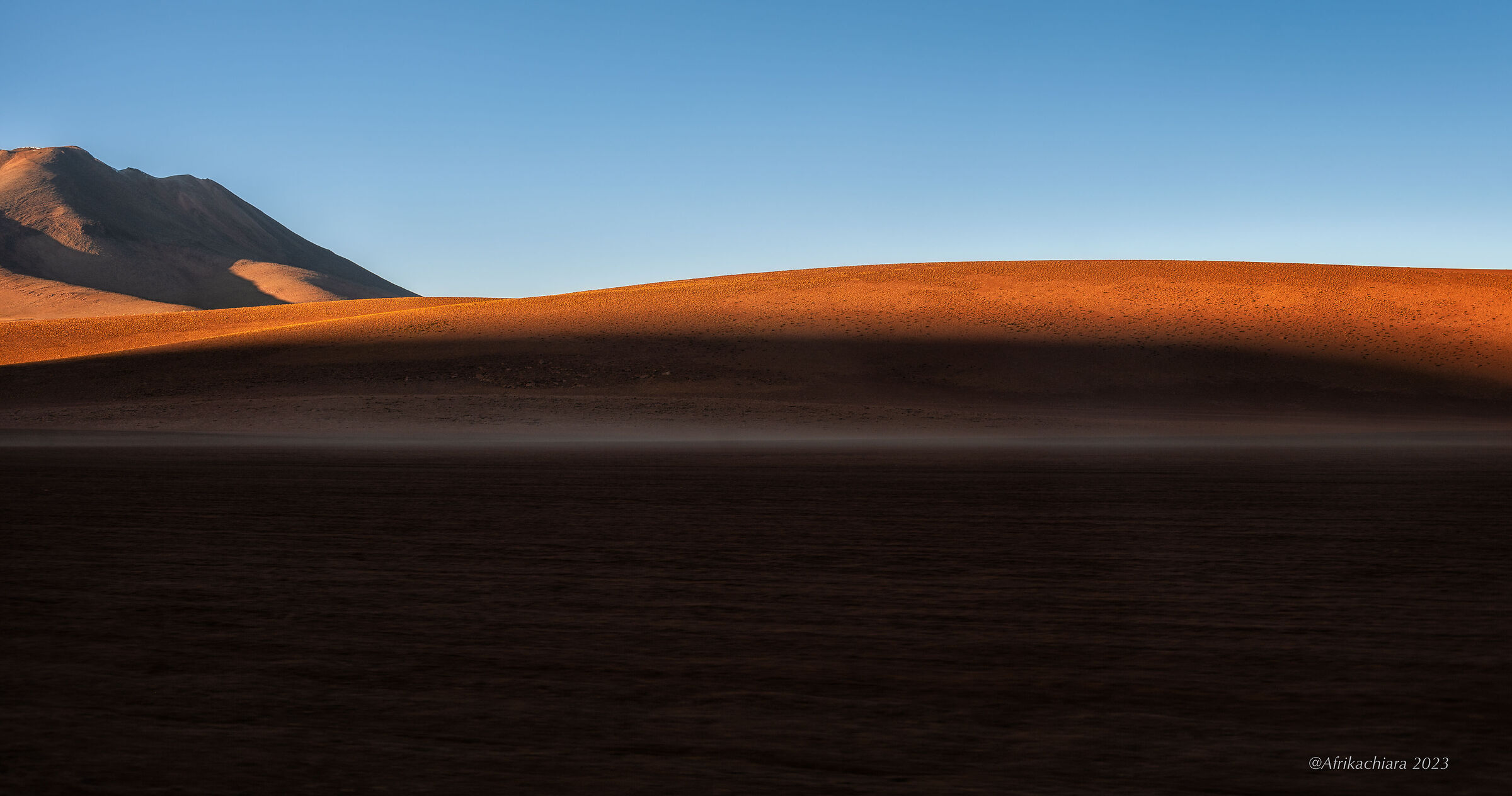 Blades of light in the Bolivian desert