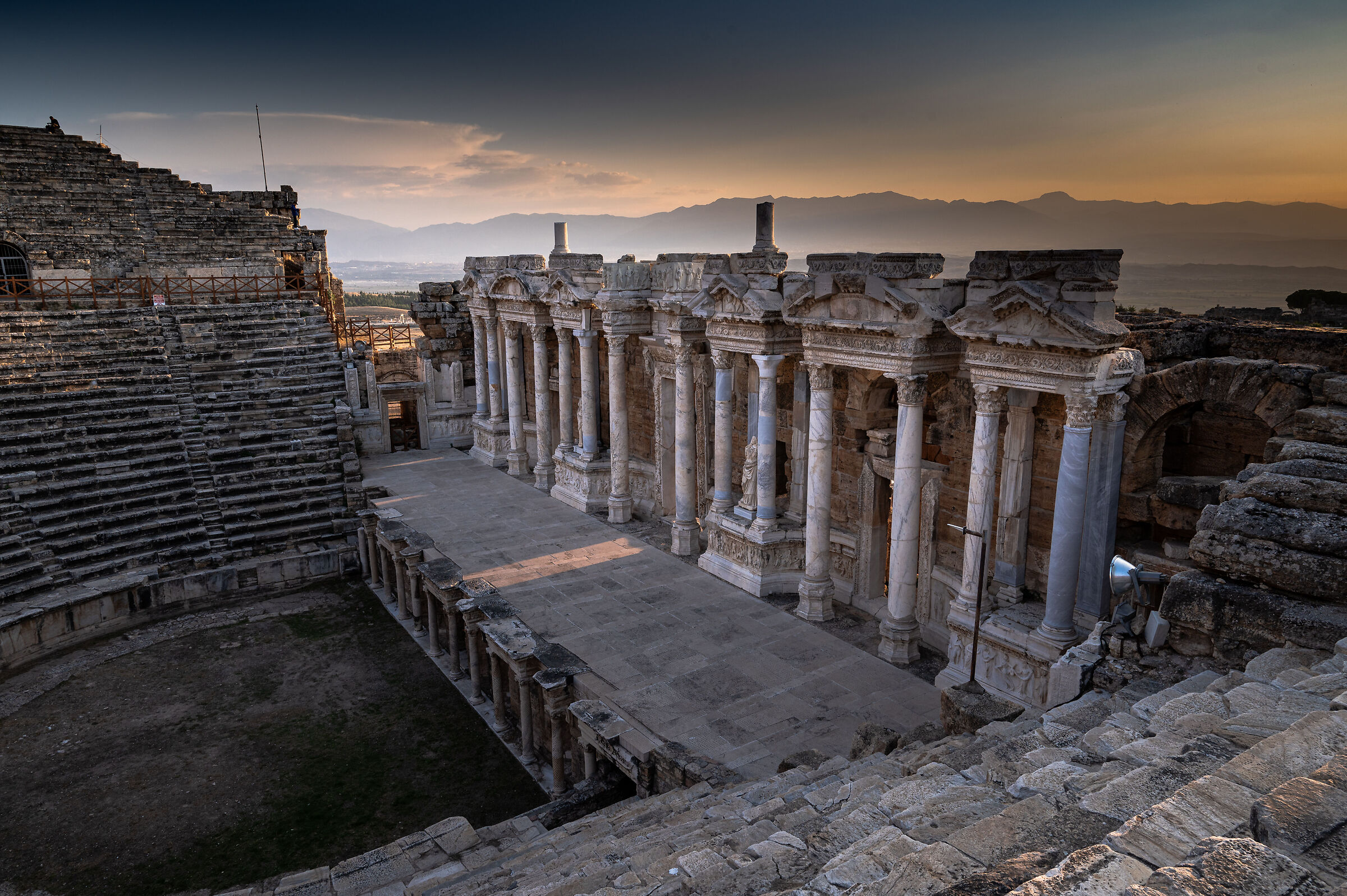 Hierapolis Theatre at sunset