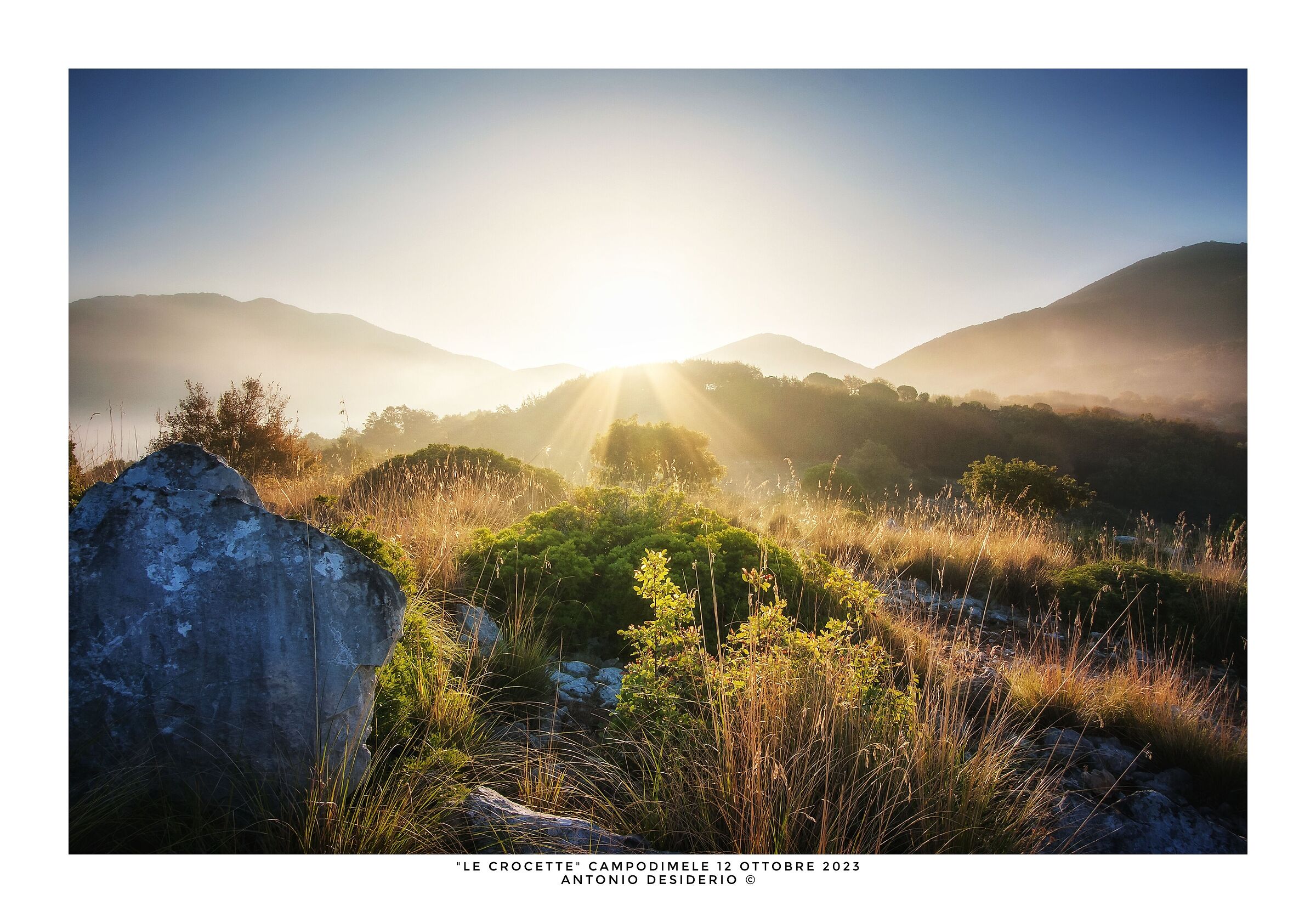 Sunrise over the mountains...