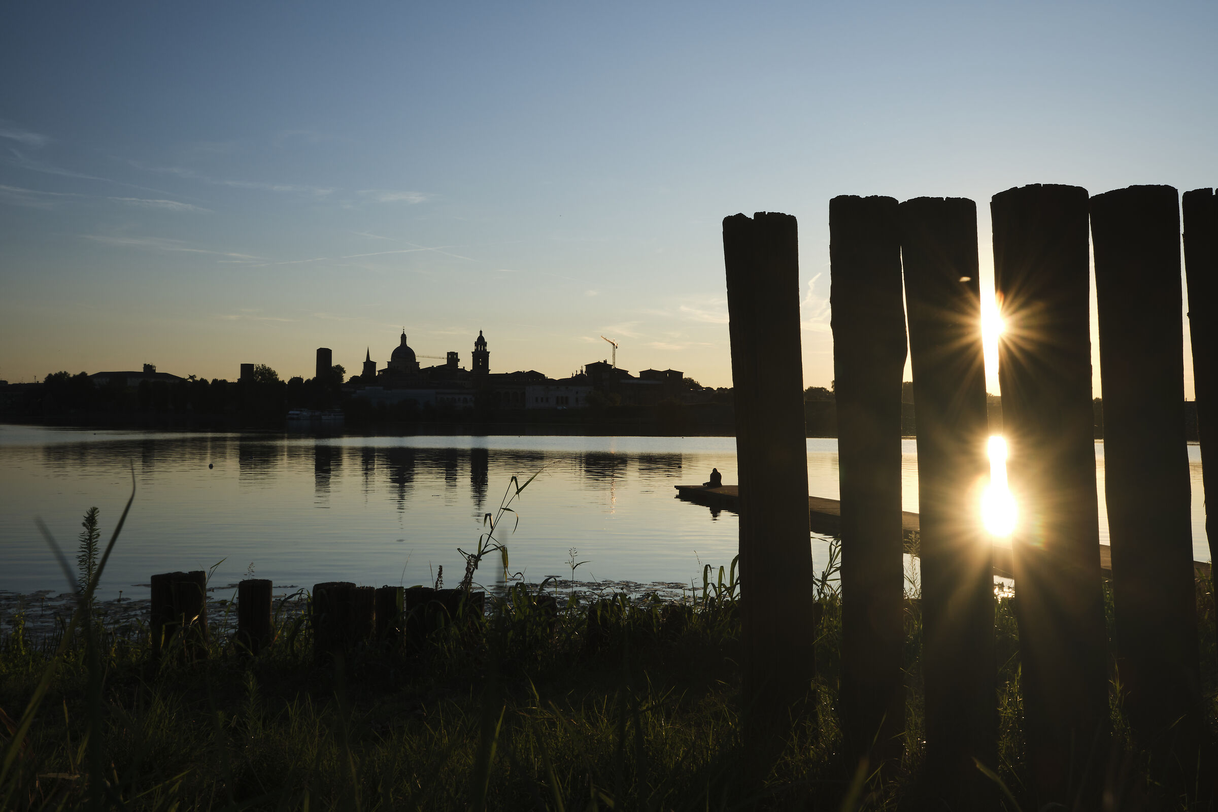Tramonto sul lago di Mantova