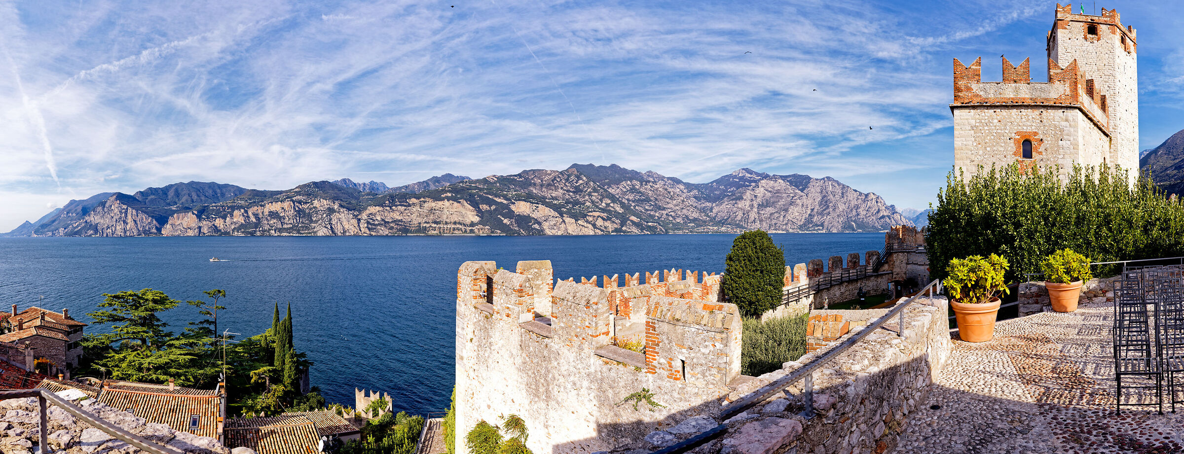 Lake Garda from the fortress of Malcesine