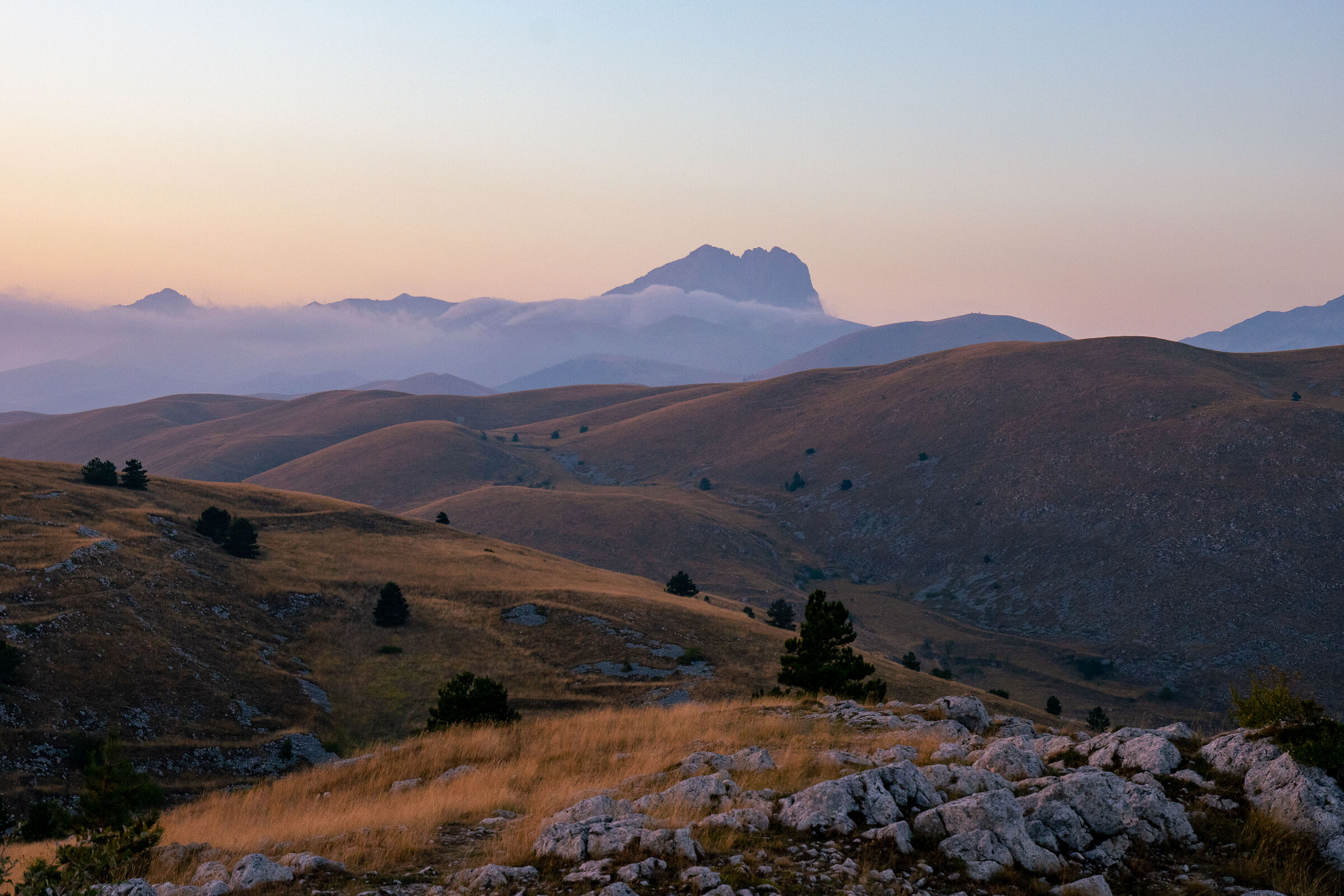 Sunset on the Gran Sasso