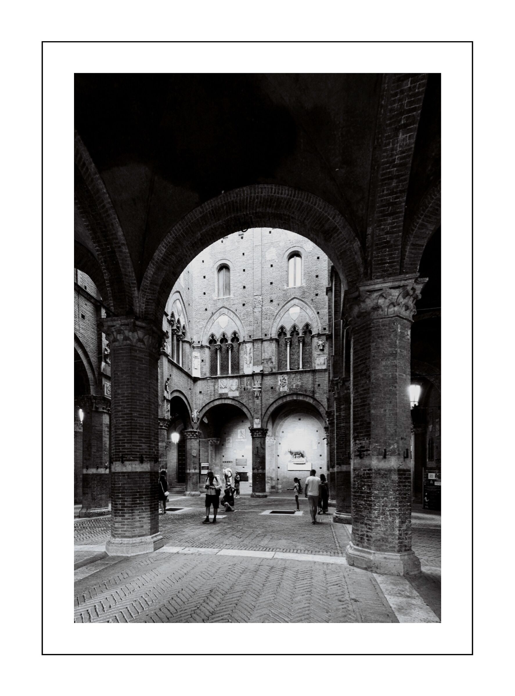 Siena, courtyard of Palazzo Pubblico