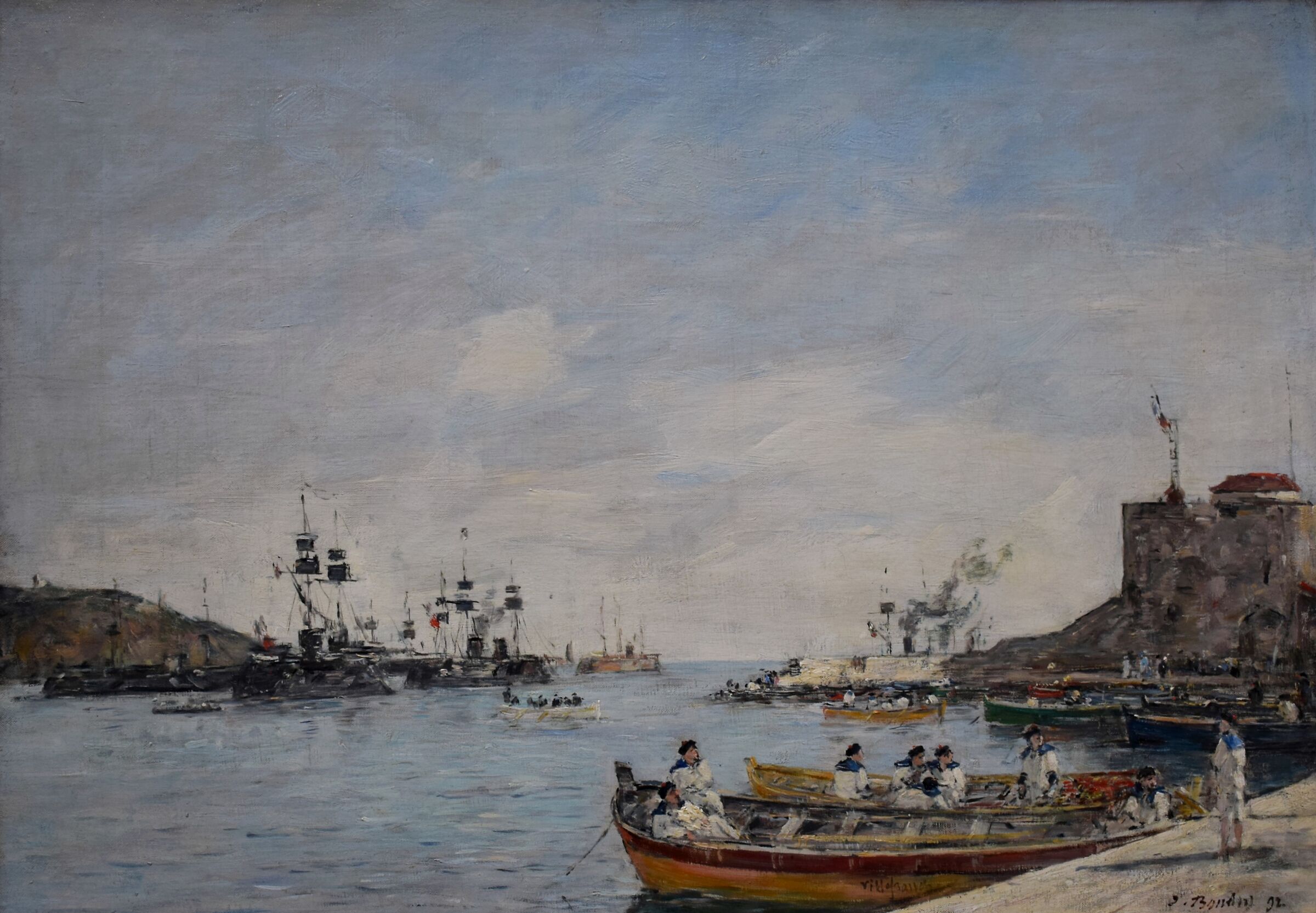 Eugene Boudin "Port de Villefranche" (1892)