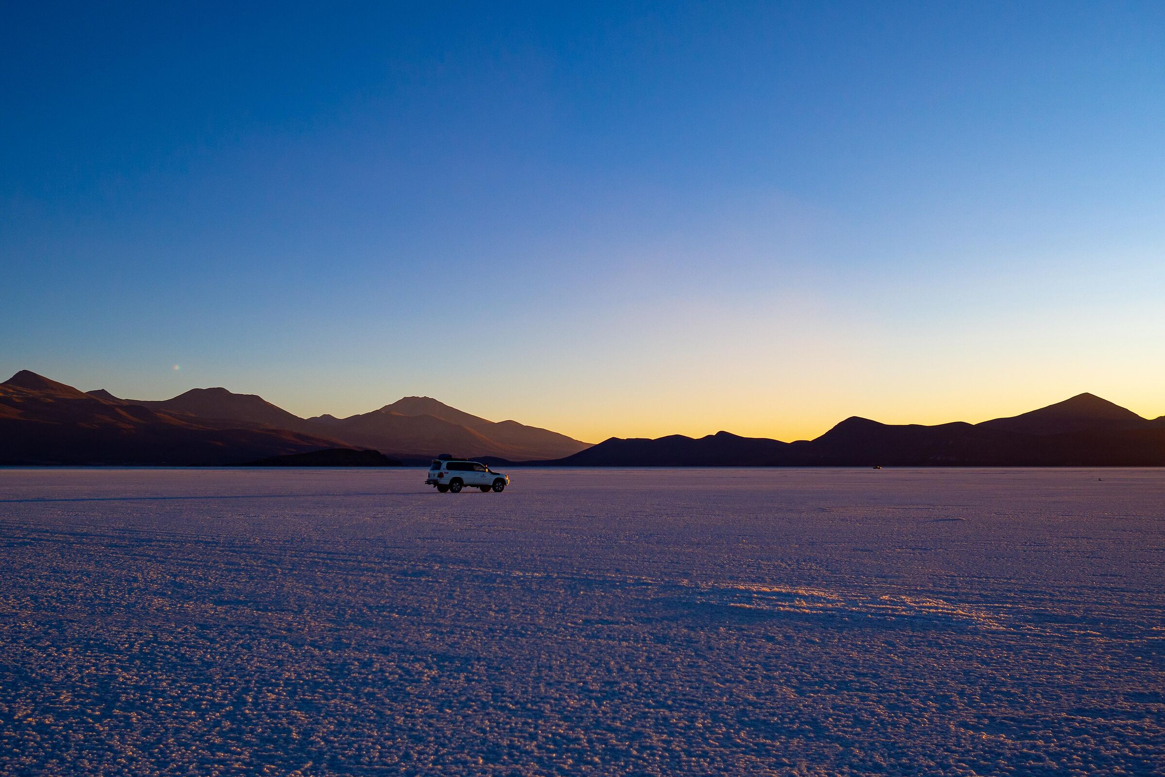 Tramonto al Salar de Uyuni