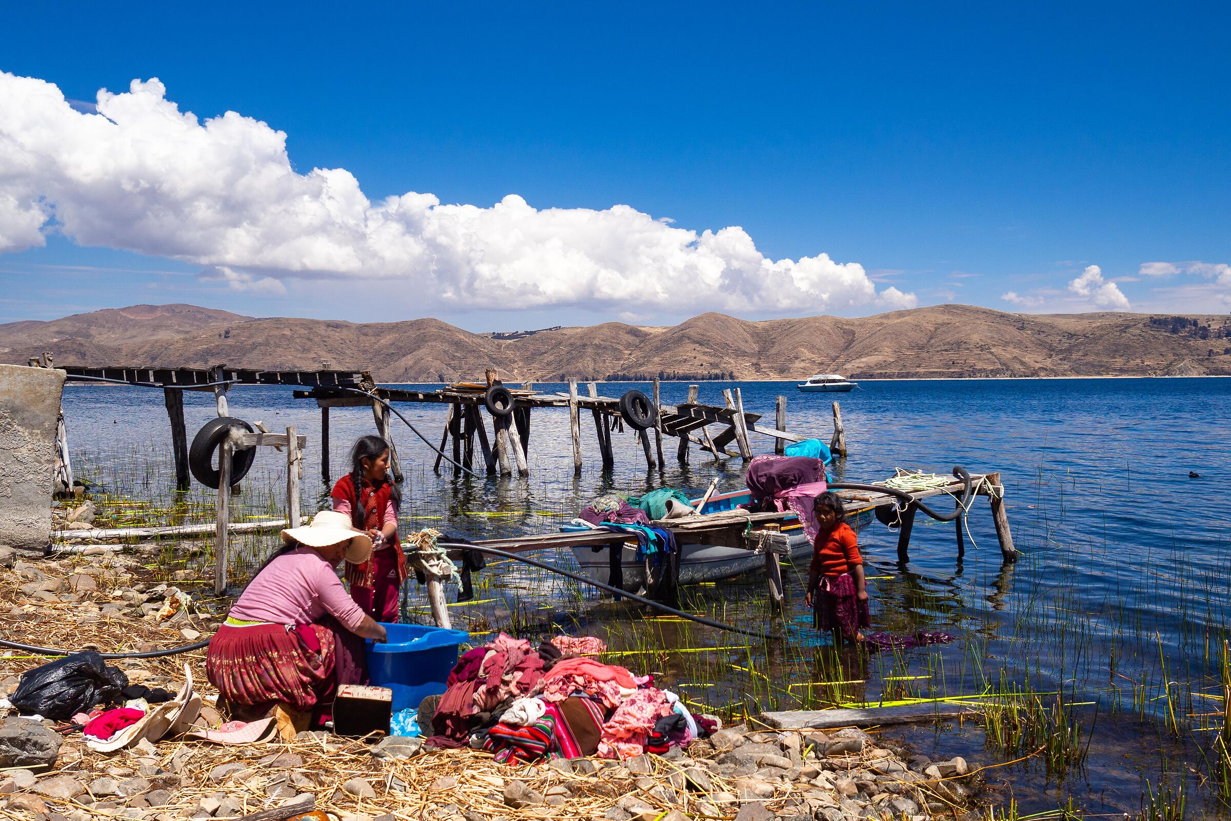 Famiglia sull'Isla de la Luna - Lago Titicaca