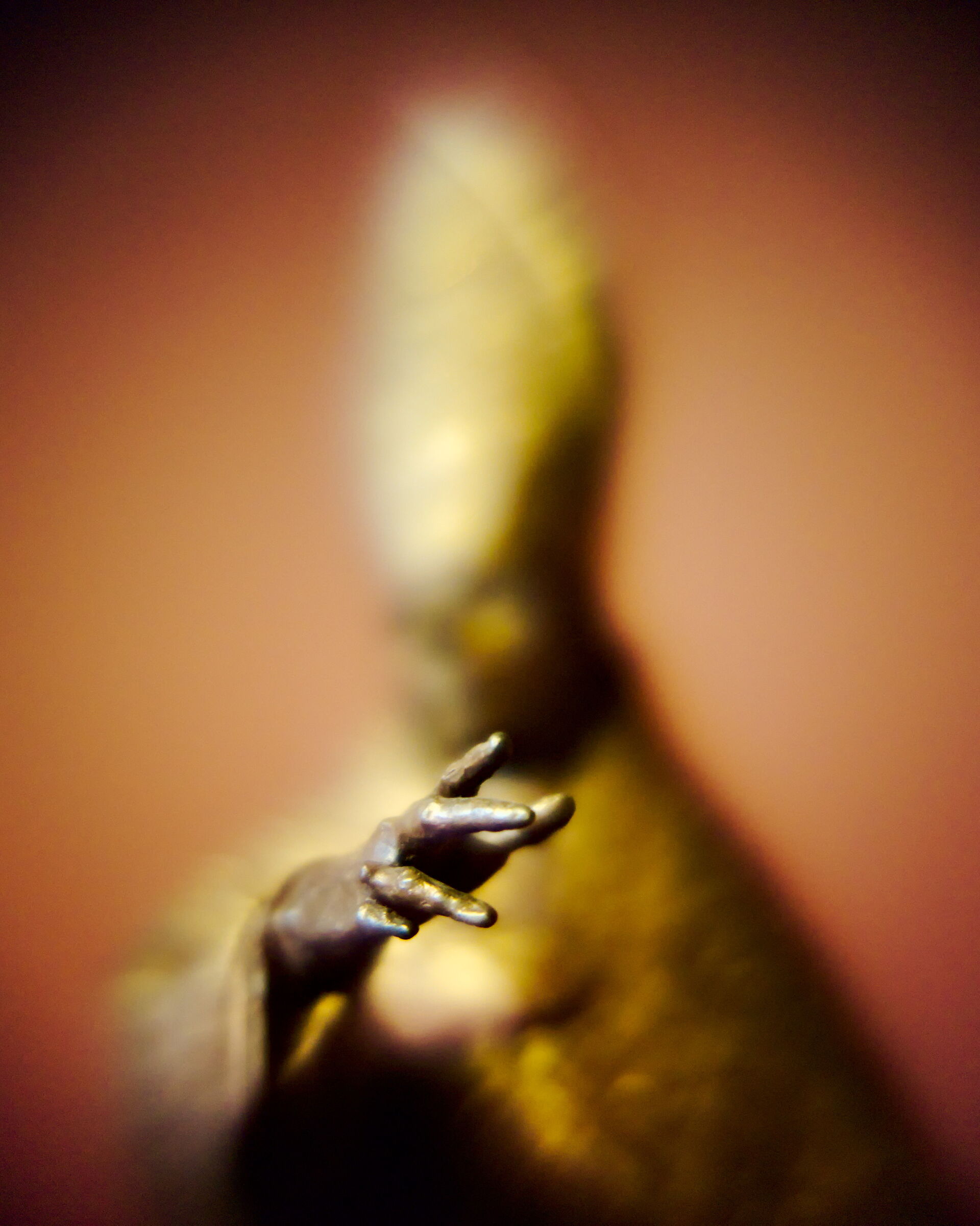 A hand frozen in time