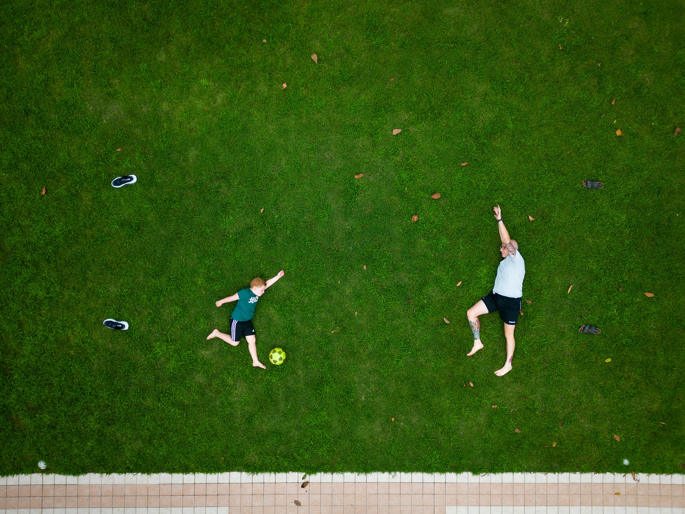 Soccer father and son