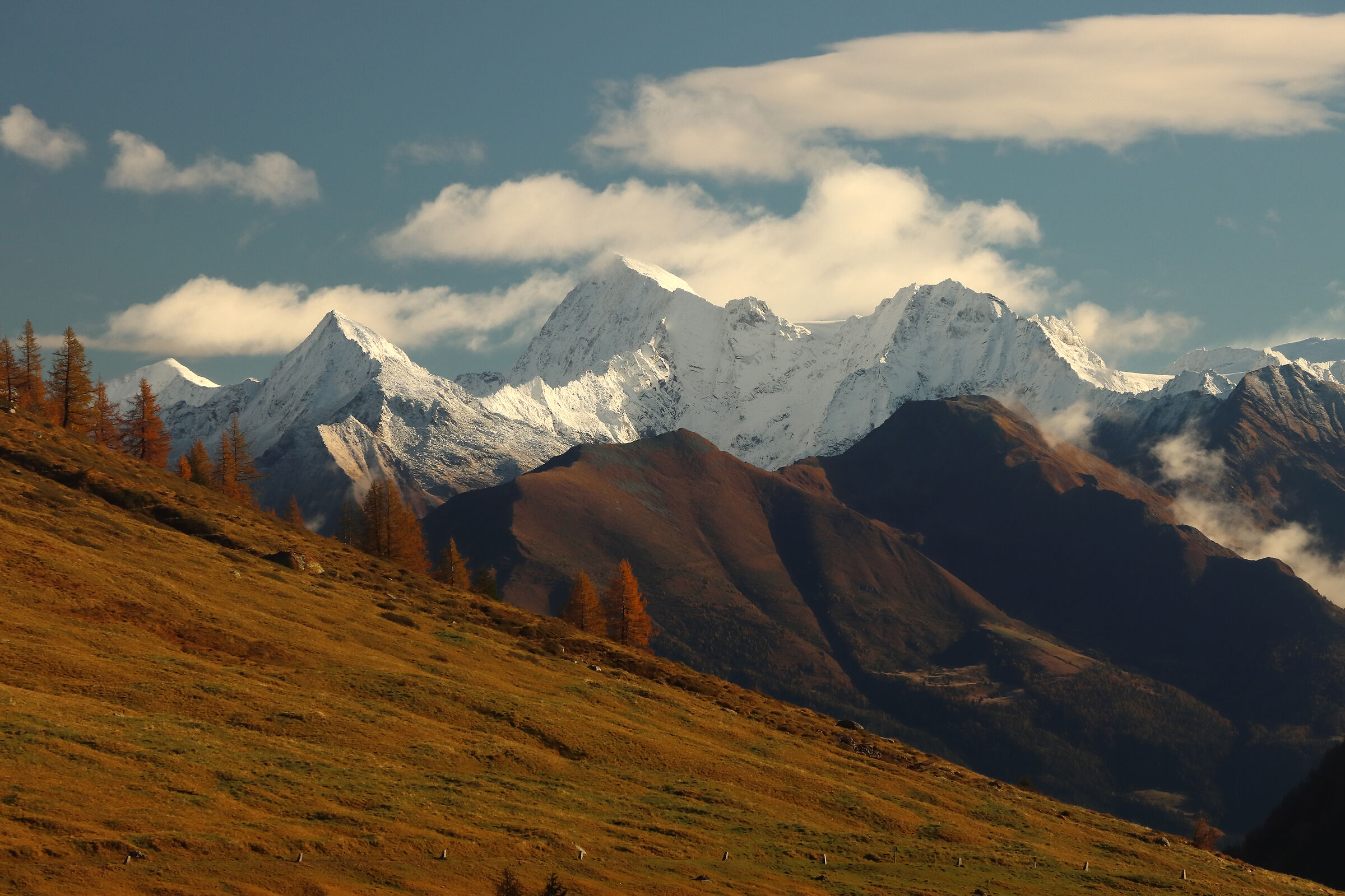 first snow on the Adamello