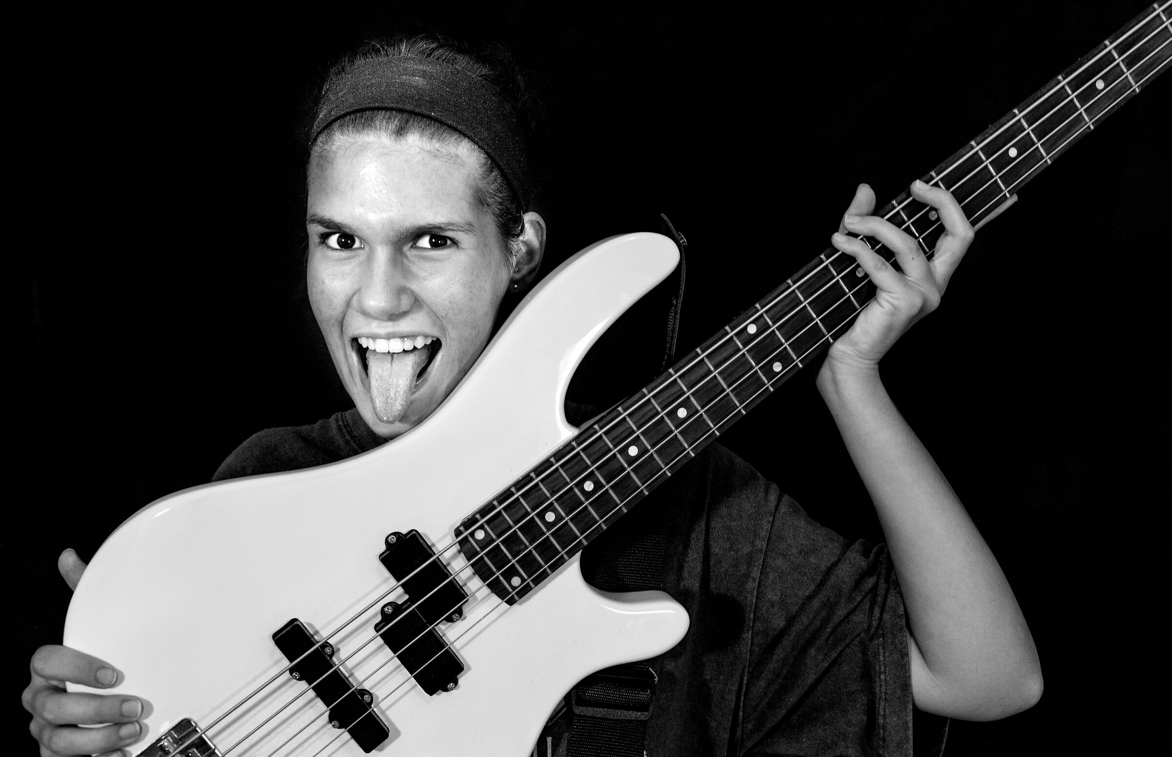 Lucilla (on the bass)