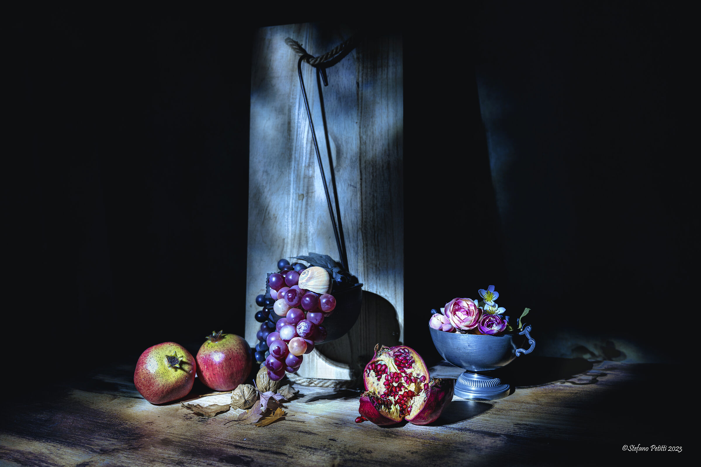 Grapes and pomegranate