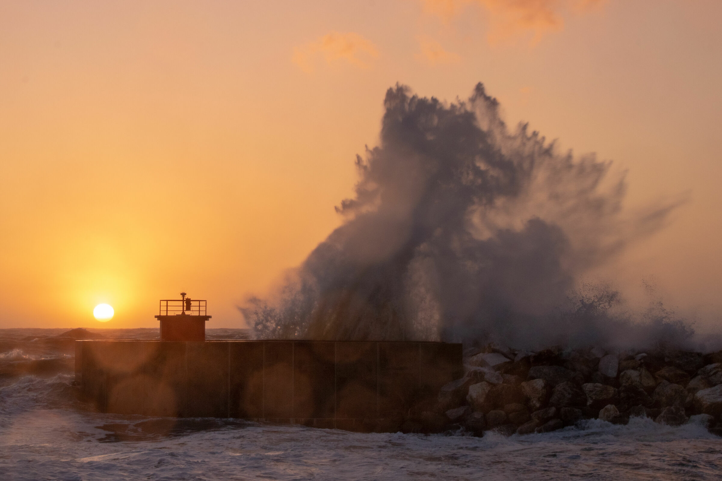 Storm surge in Marina di Pisa