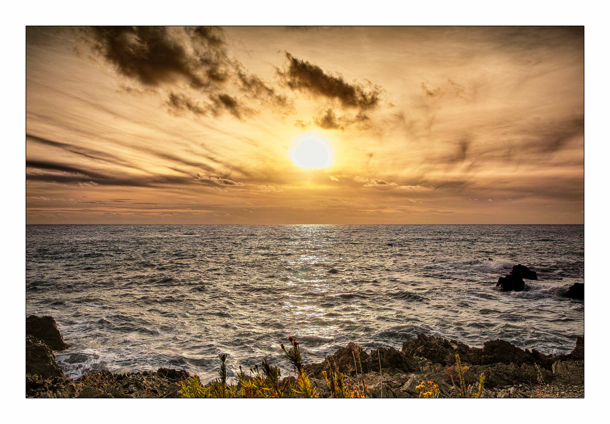 Scalea, tramonto dagli scogli di Lajnella