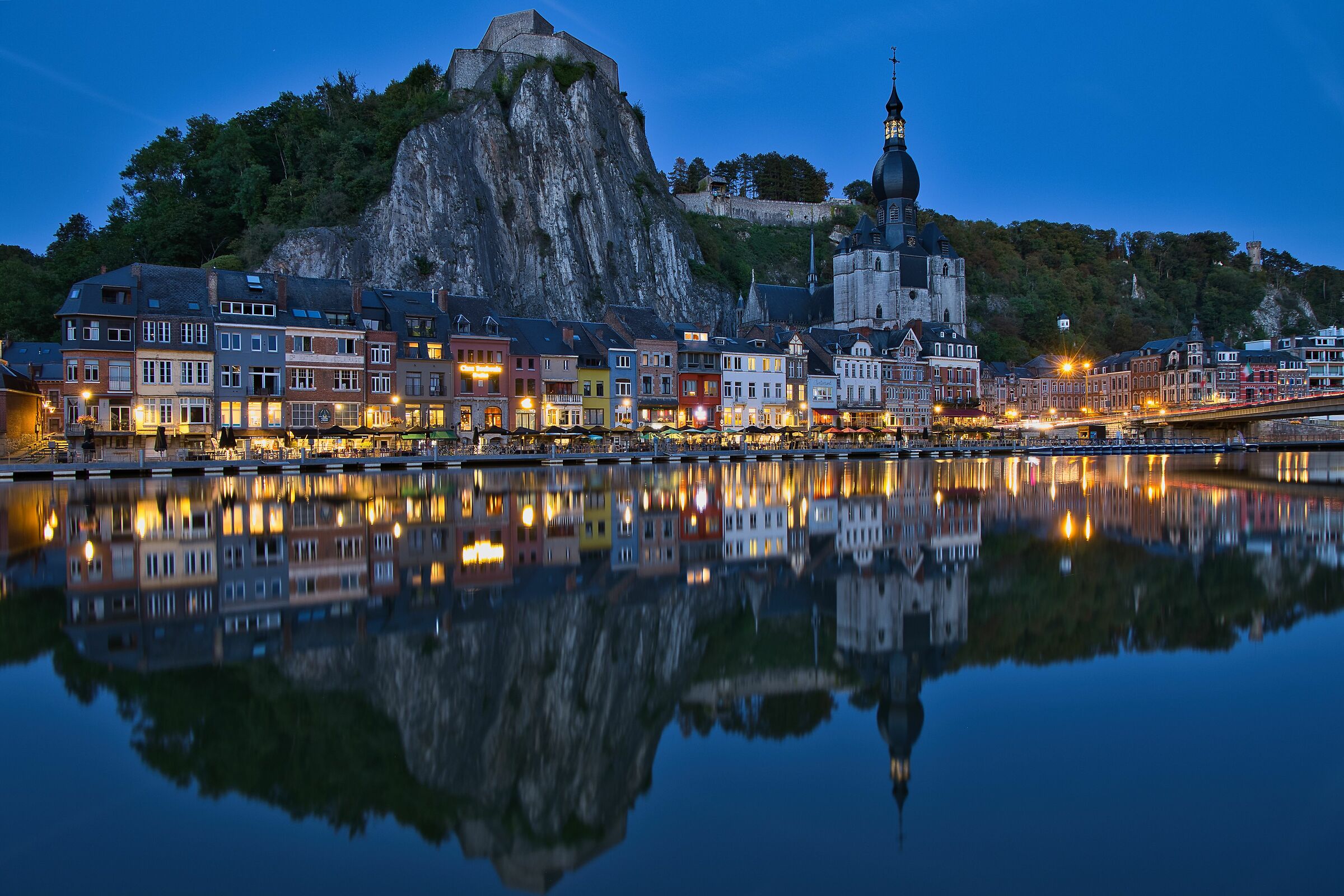 Dinant City at Blue Hour - Belgium