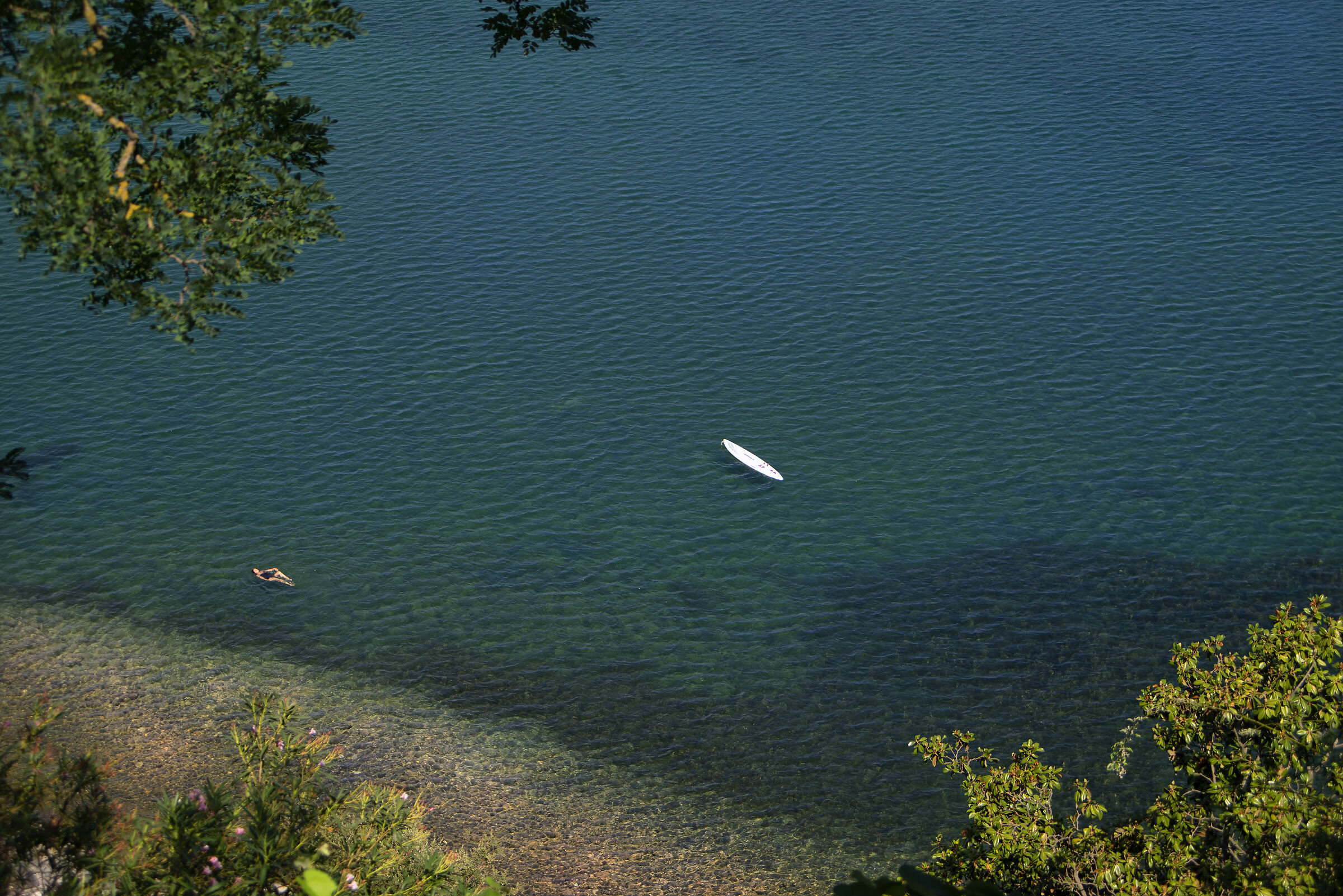 Veduta del lago di Bracciano, da Anguillara