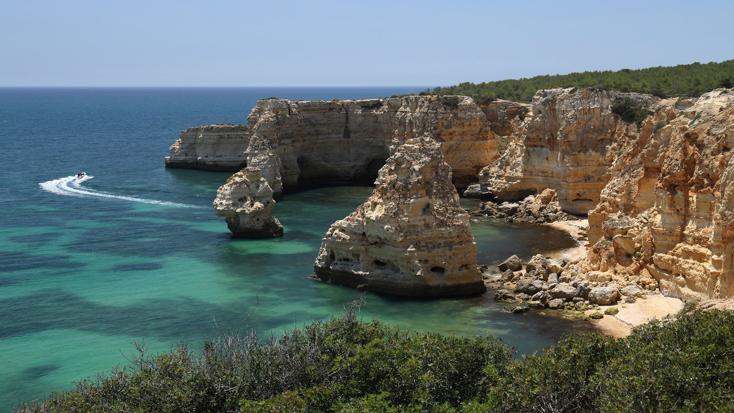 Coastline near Marinha Beach
