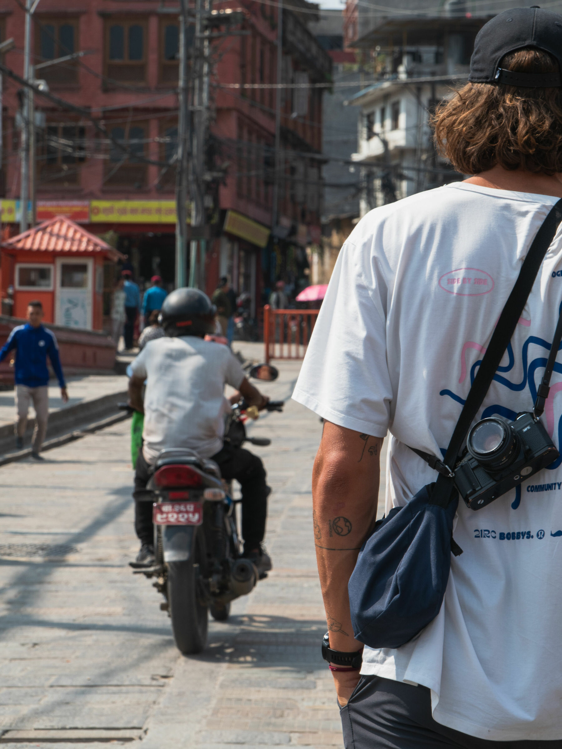 on the streets of Kathmandu