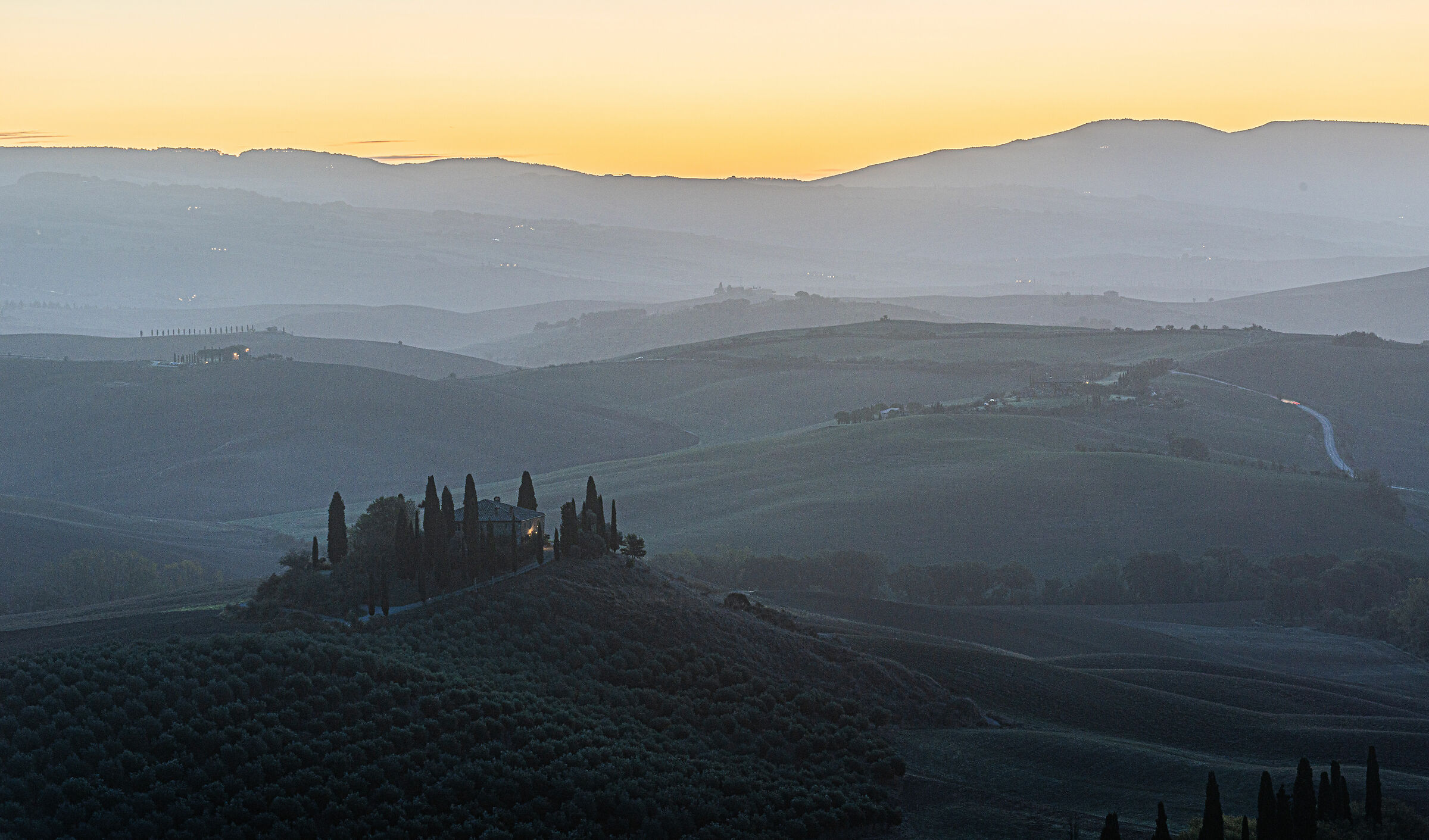 Sunrise in Val d'Orcia