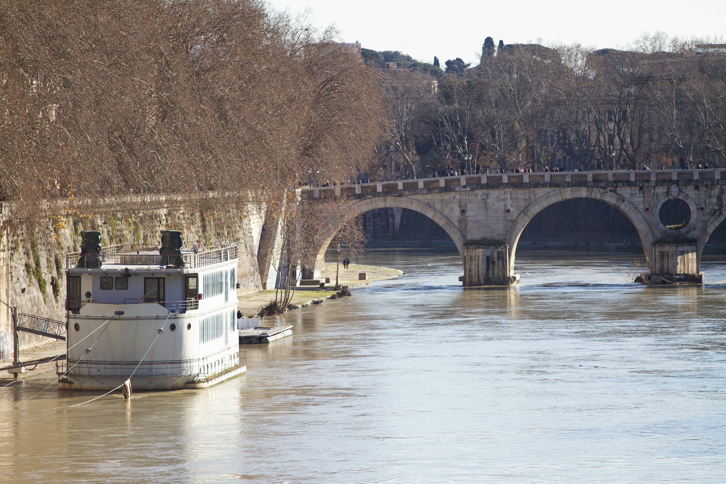 Barcone sul Tevere