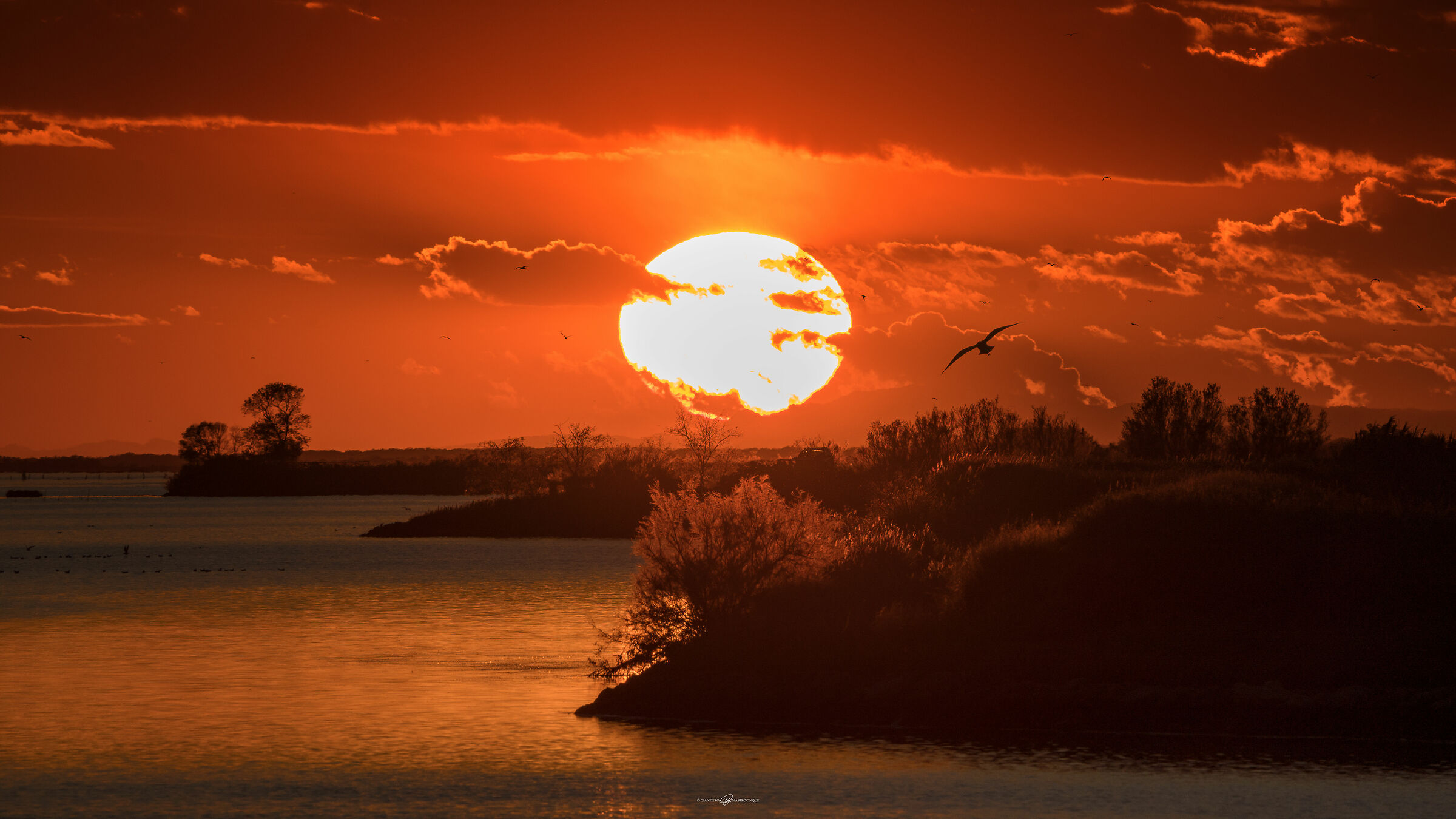 Sunset over the lagoon