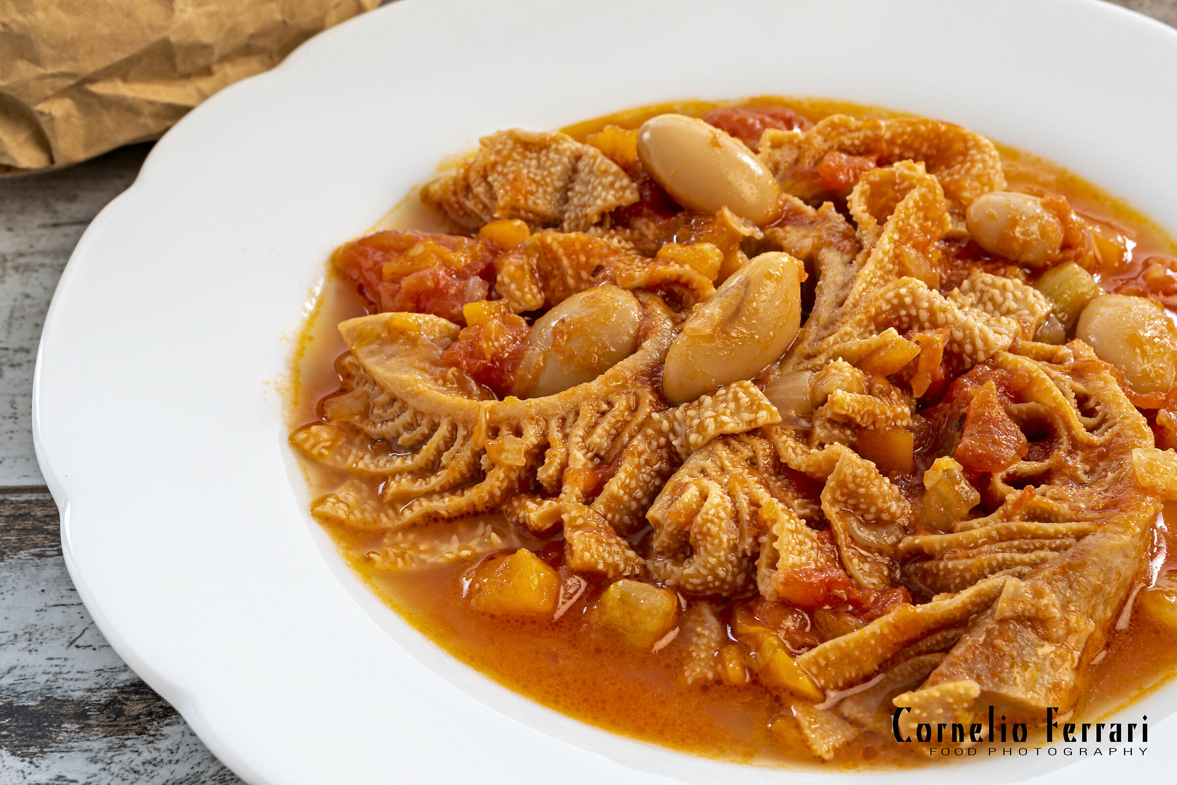 trippa al pomodoro con fagioli bianchi FP