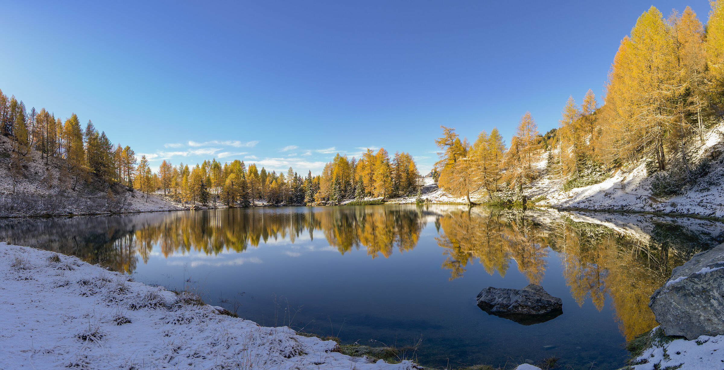 Pano lake of Bodaglia Carnic Alps
