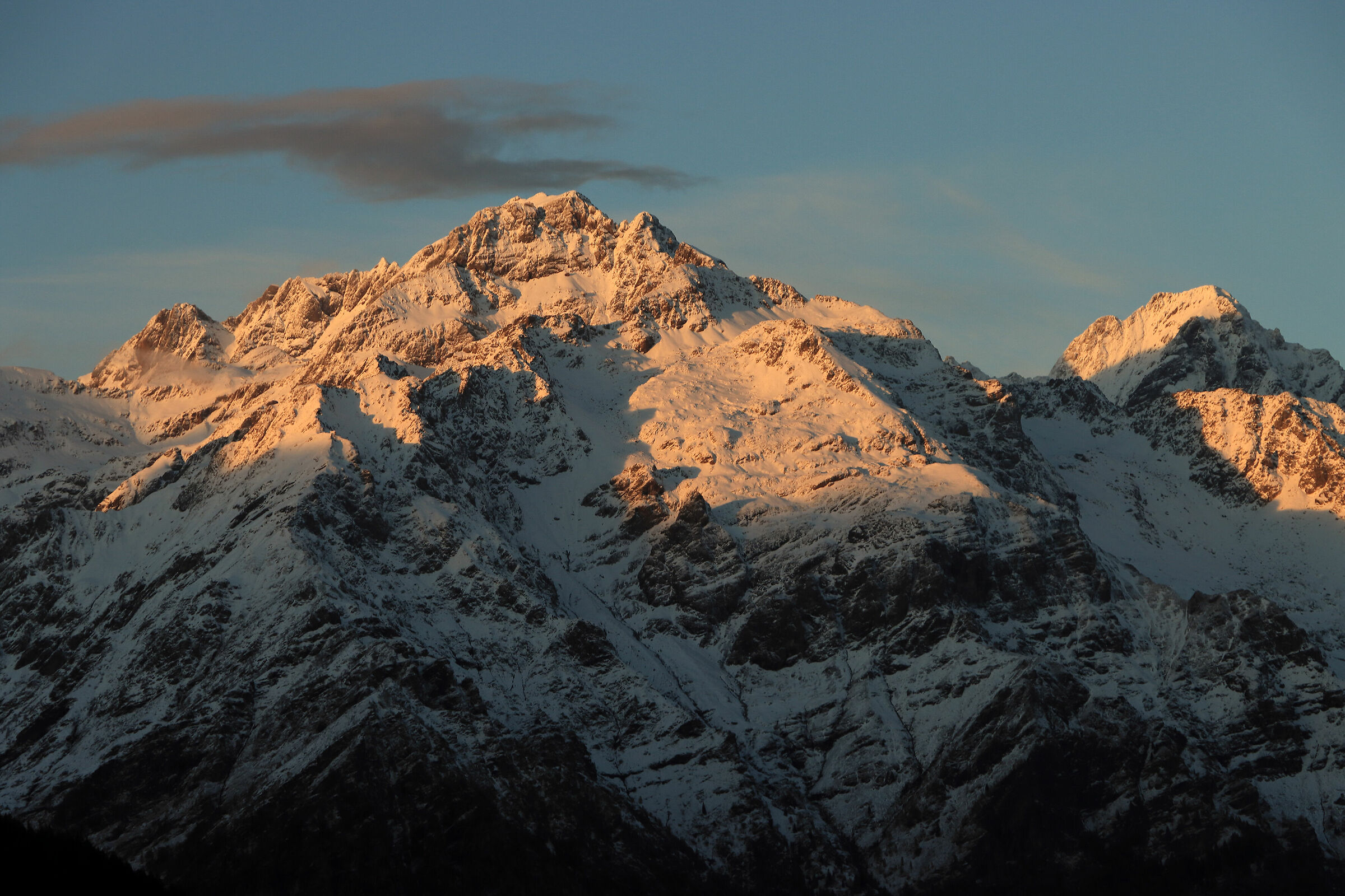 Sunset with the first snow