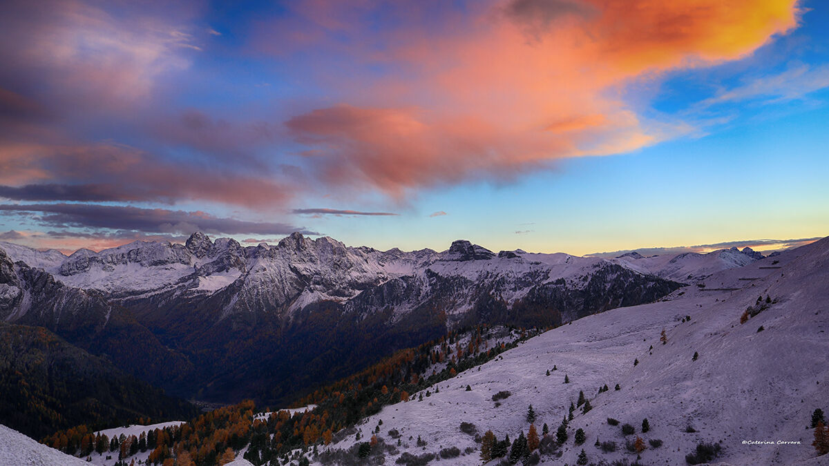 Sunset at Passo Sella