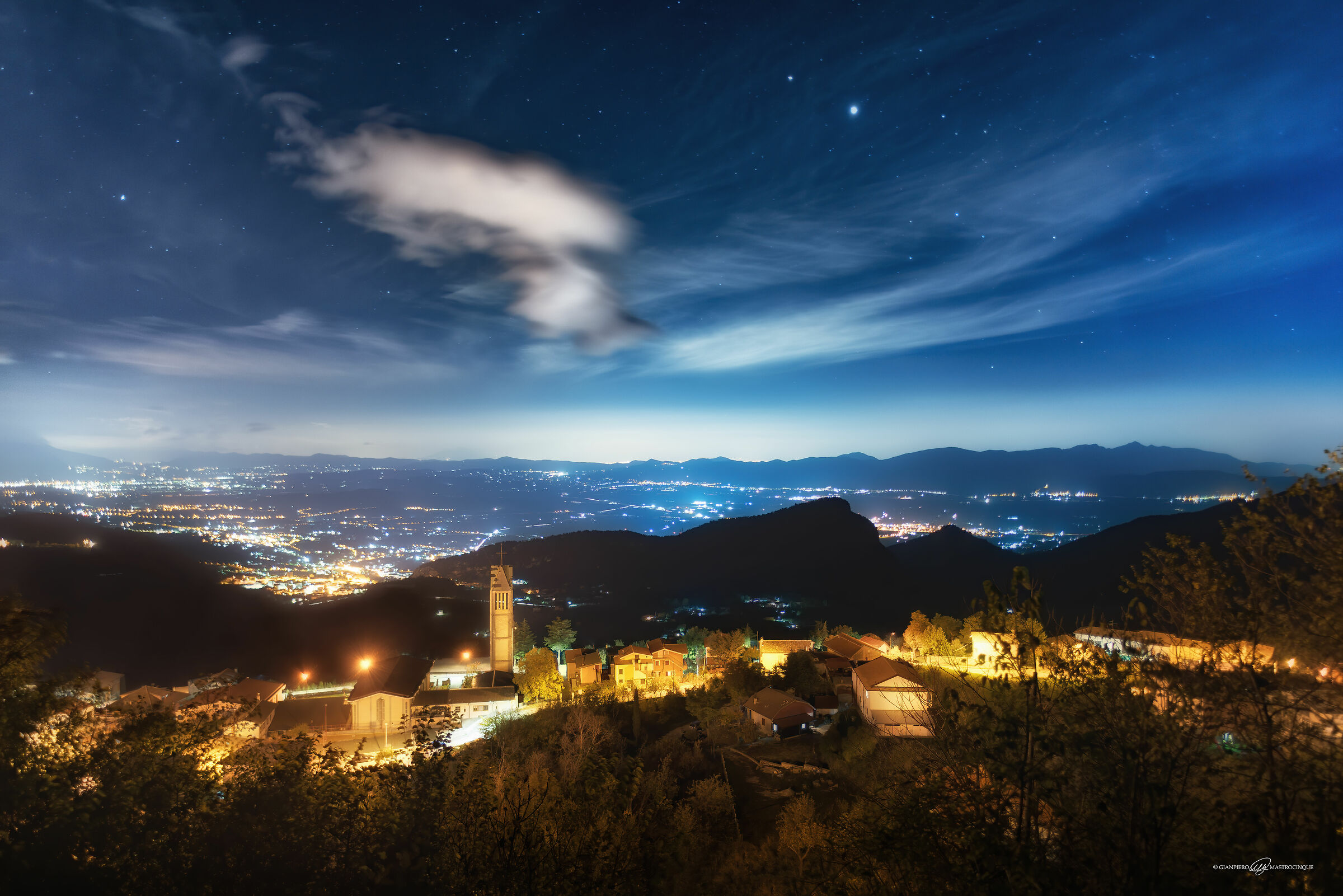 ...a magic sky over the village (San Gregorio Matese)