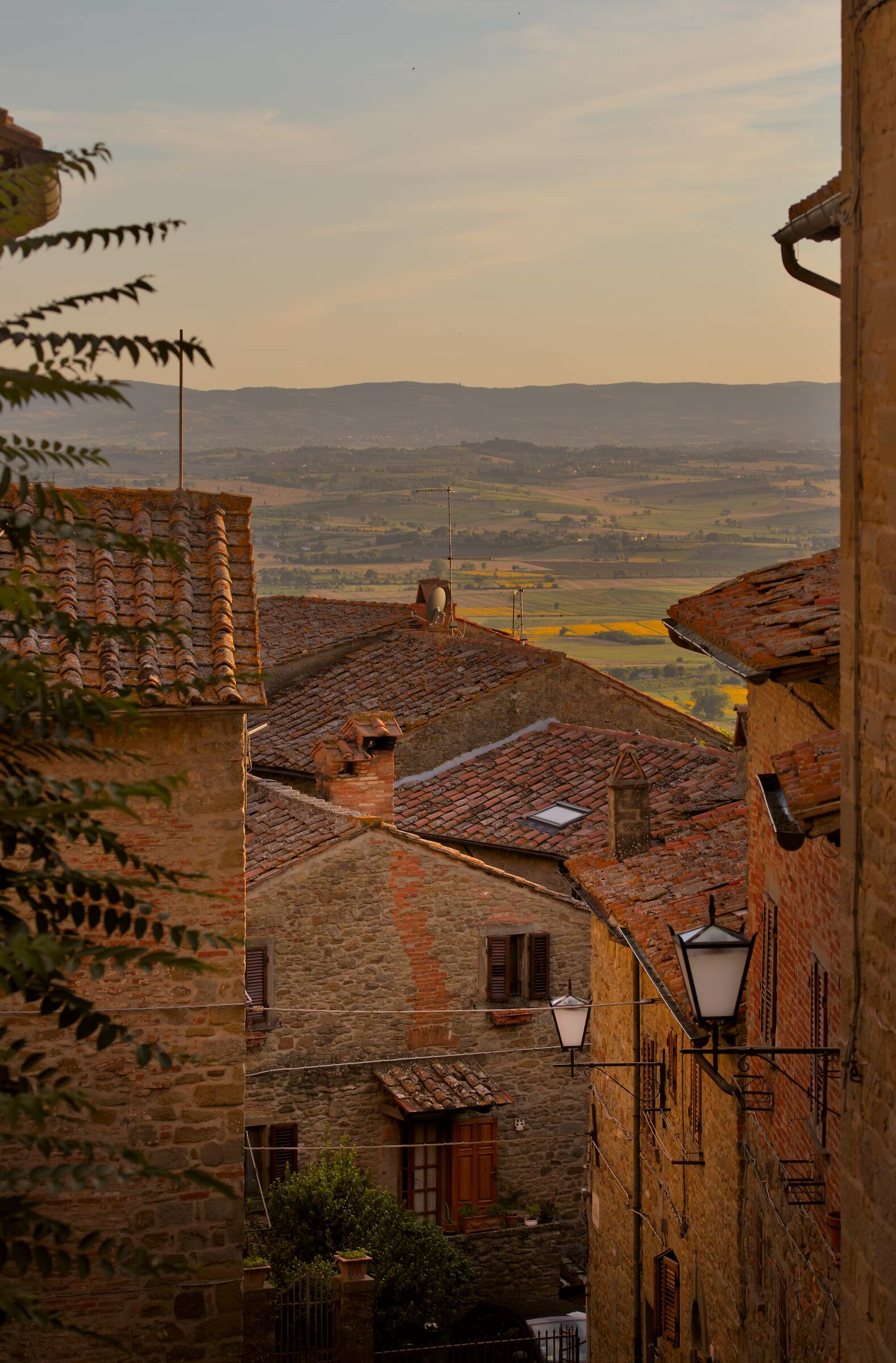 prima del tramonto tramonto a Cortona