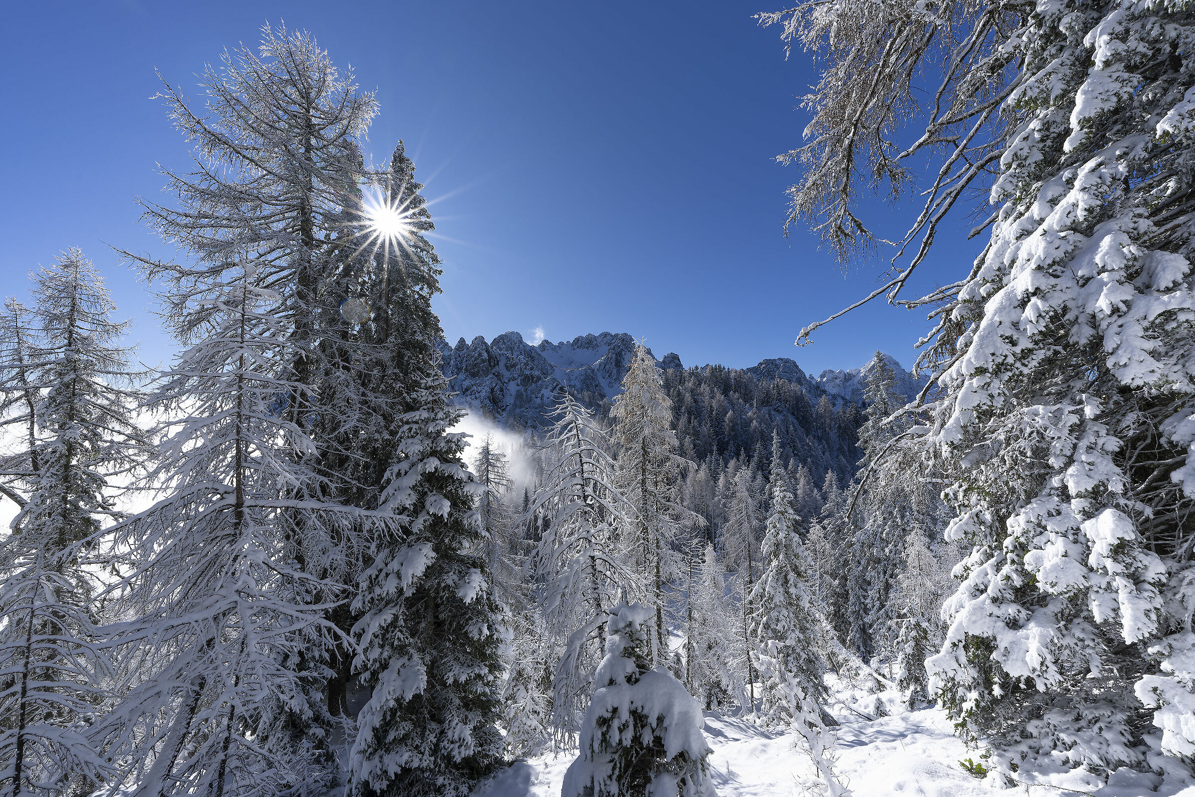 First snowfall at Lussari