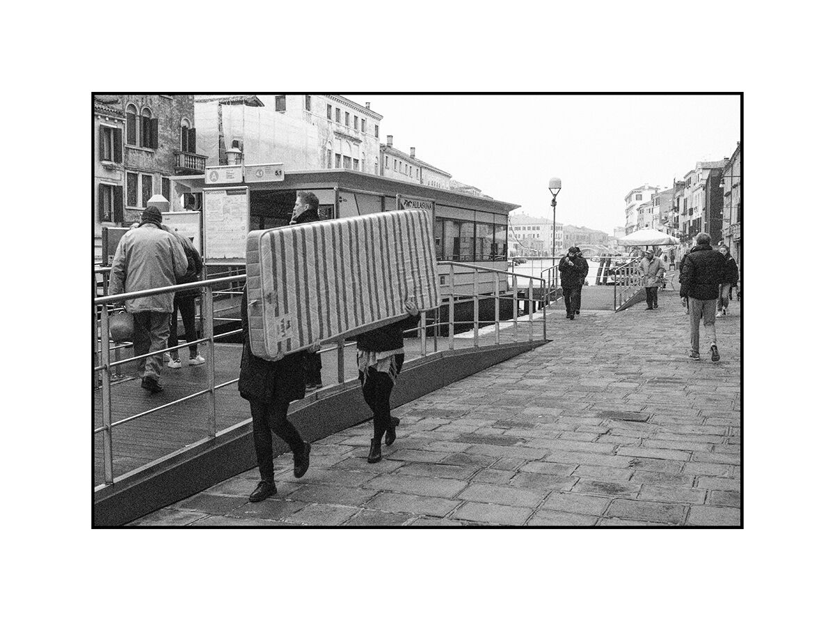 mattresses walking around Venice