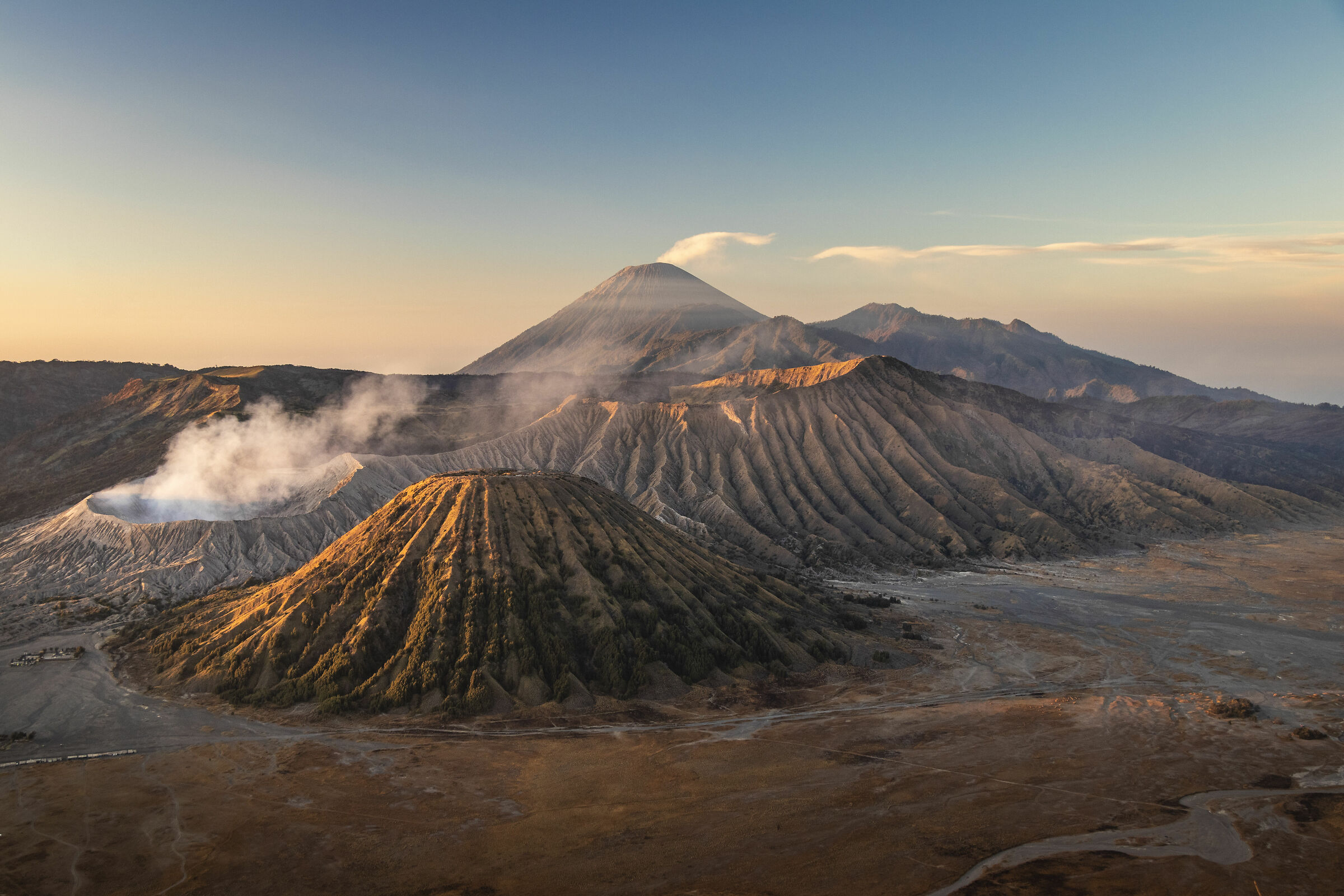 Sunrise over Volcanoes