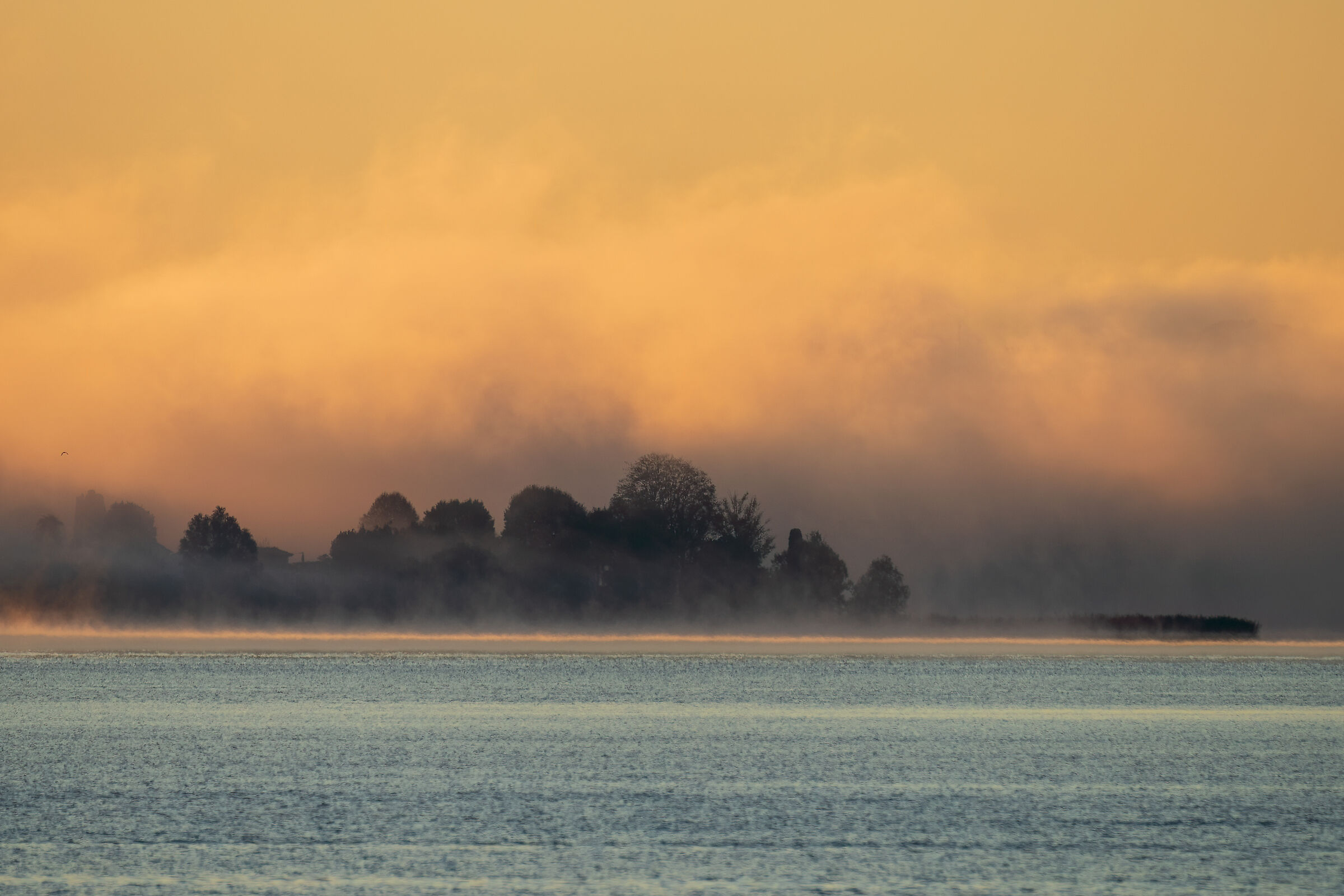 The morning mists of Lake Maggiore