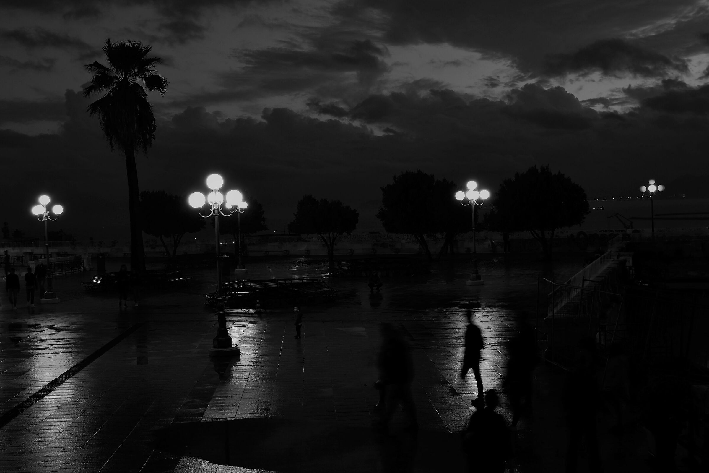 Sagome all'imbrunire...