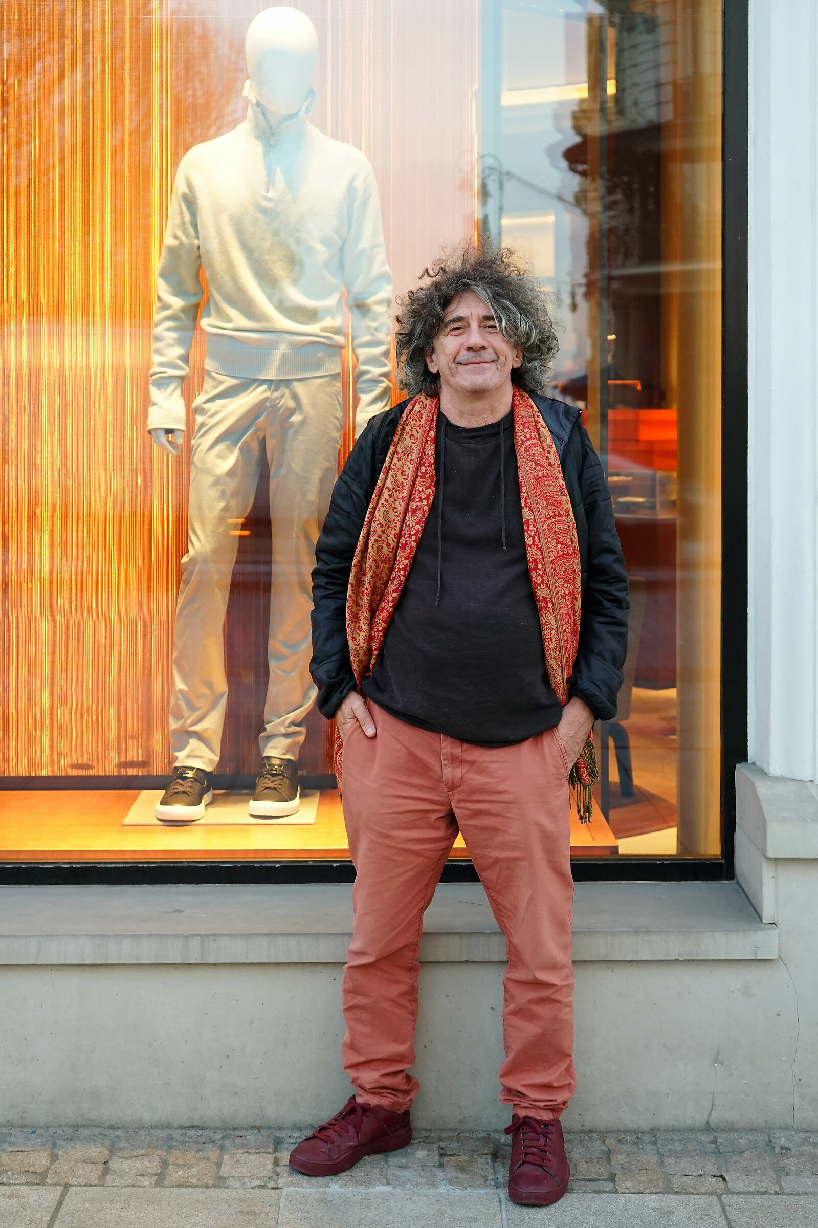 On a street in Warsaw...