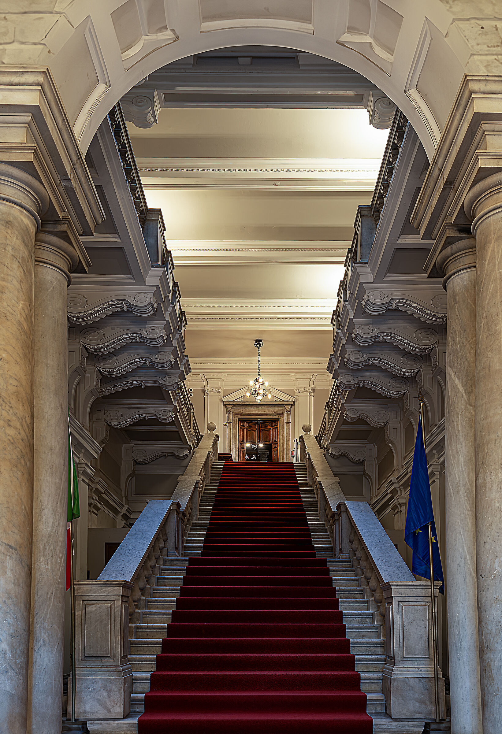 Genoa - Palazzo San Giorgio-Entrance staircase
