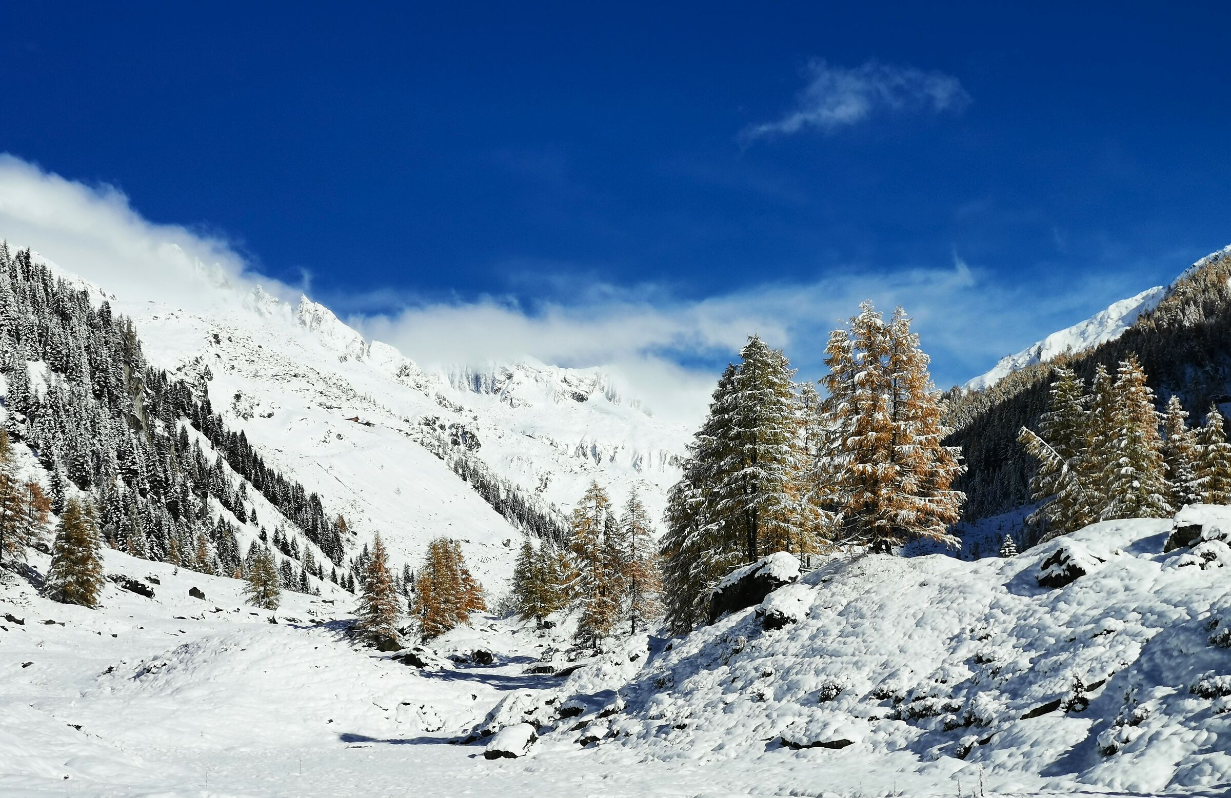 Near the summit of Italy.