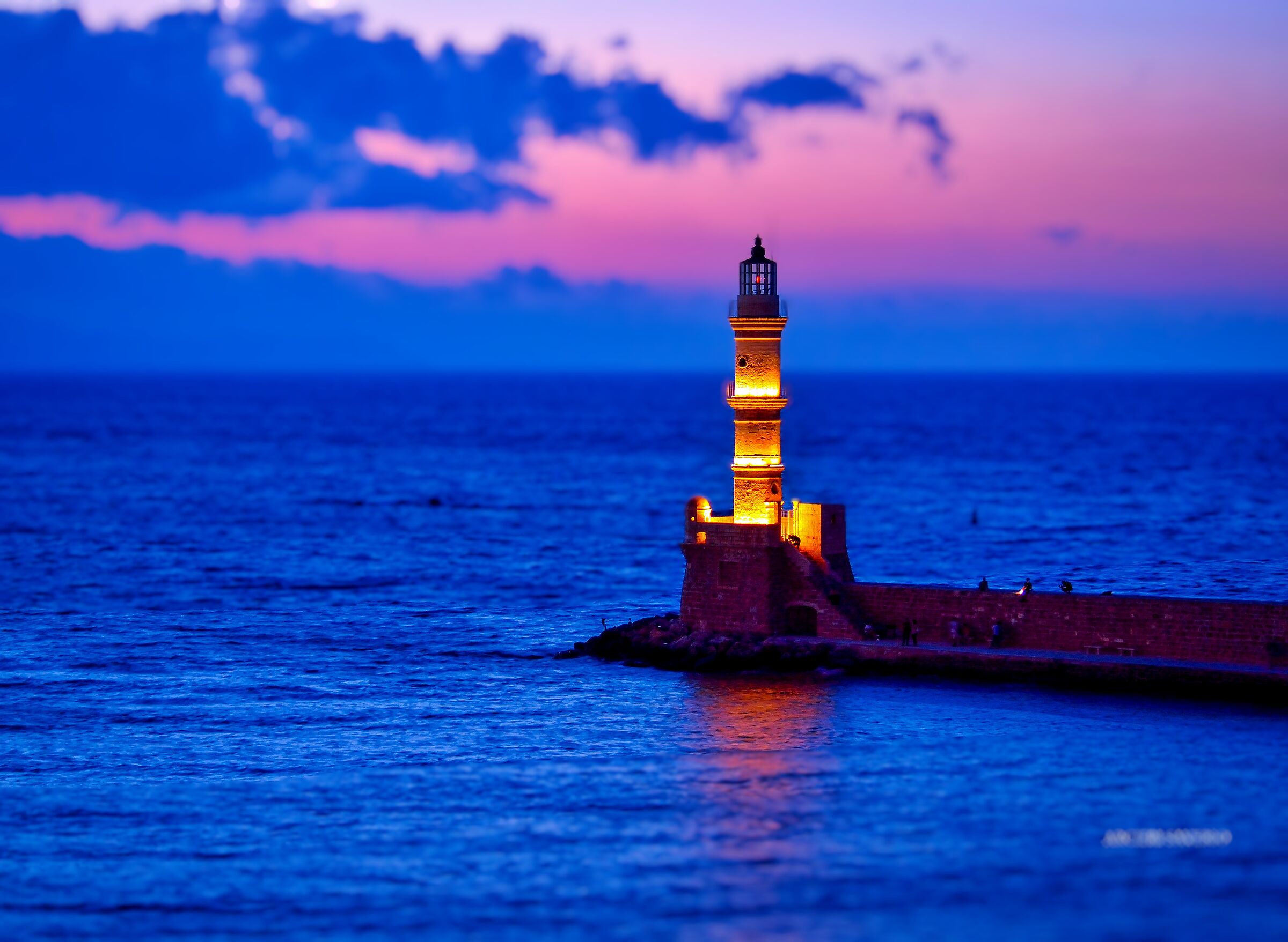 A Lighthouse in the Night (Chania Crete)