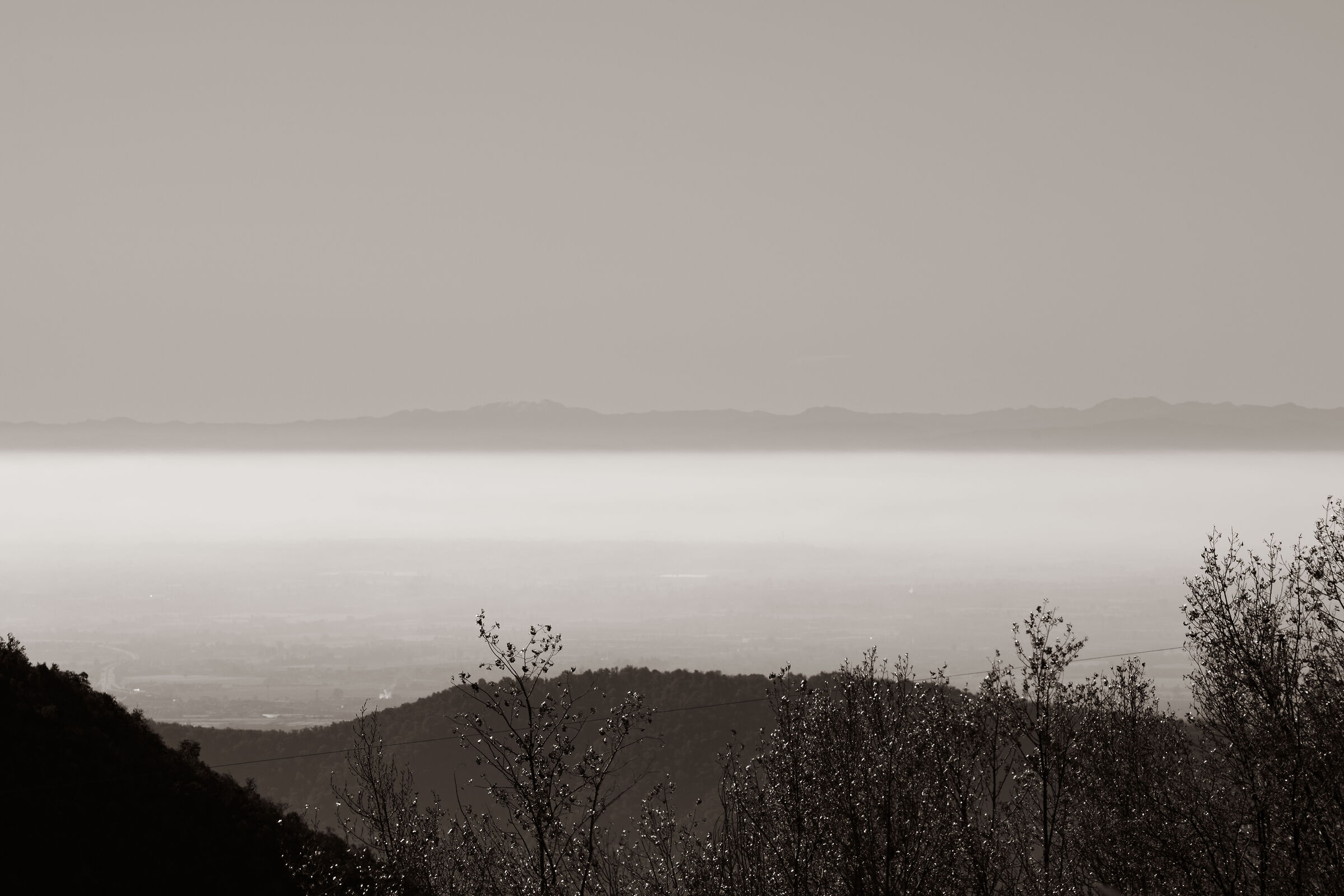 autunno padano - nebbia e appennini