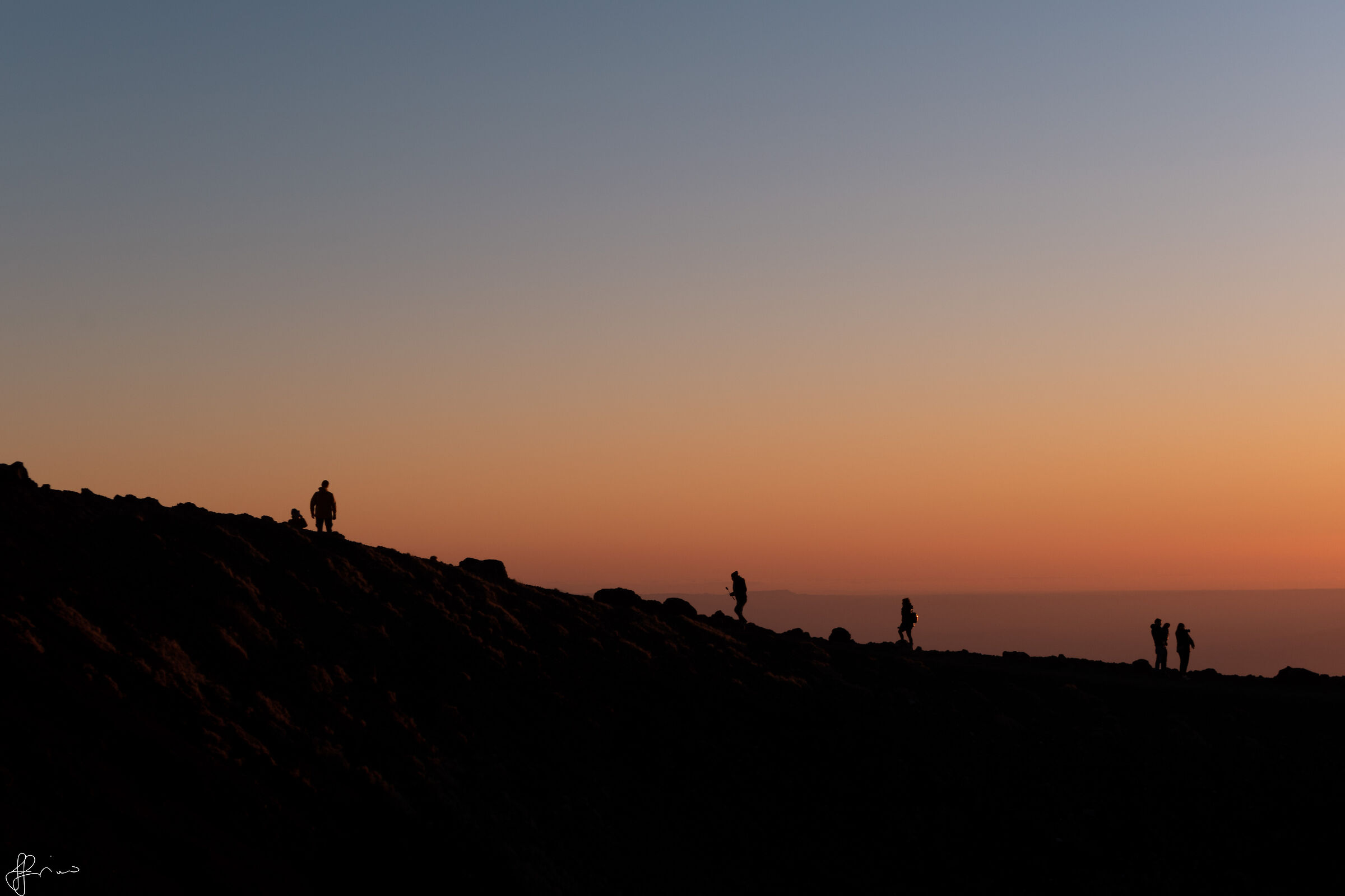 Sunset over the volcano