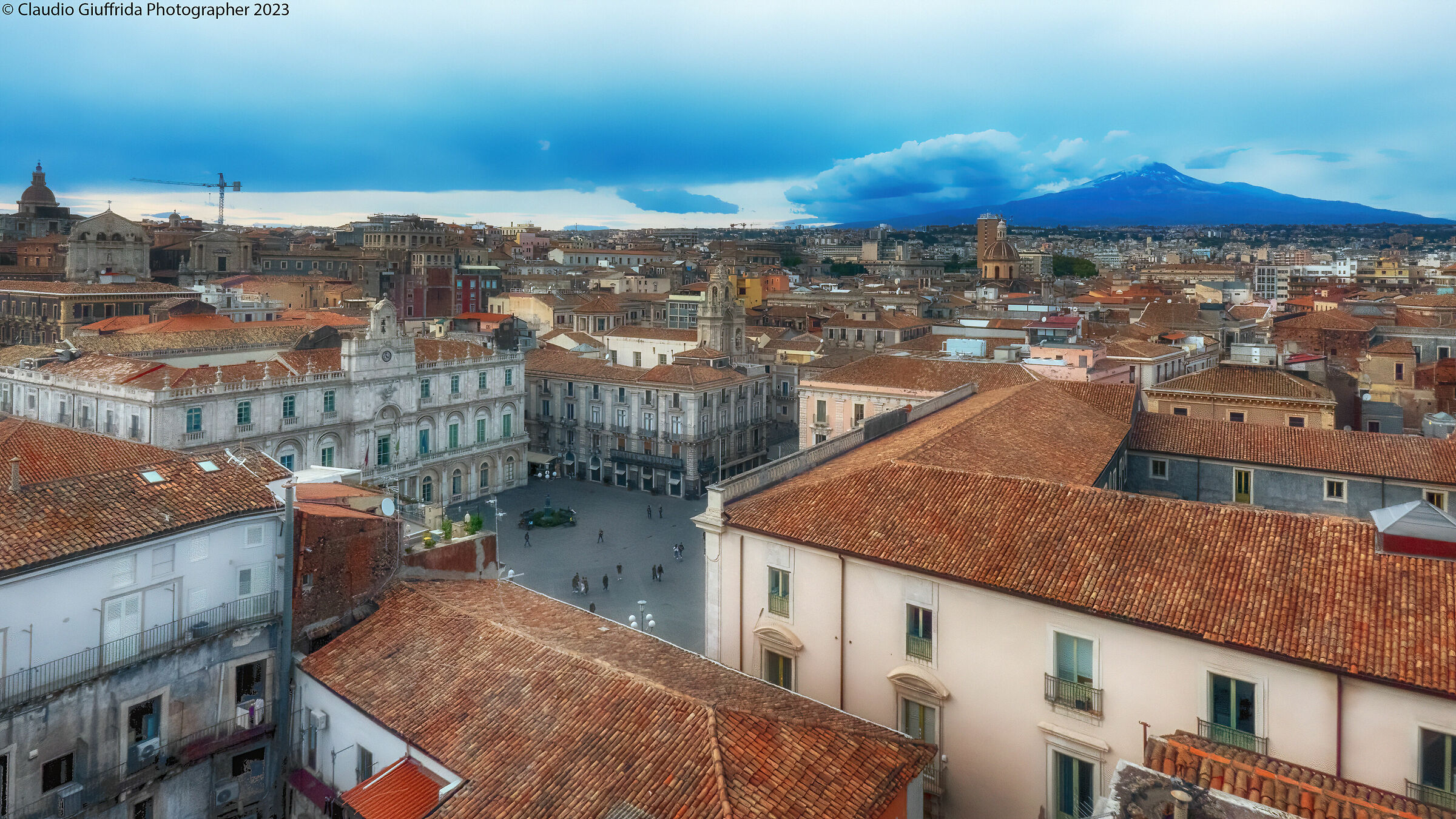 Panoramic view from the dome of the Abbey of Sant'Agata