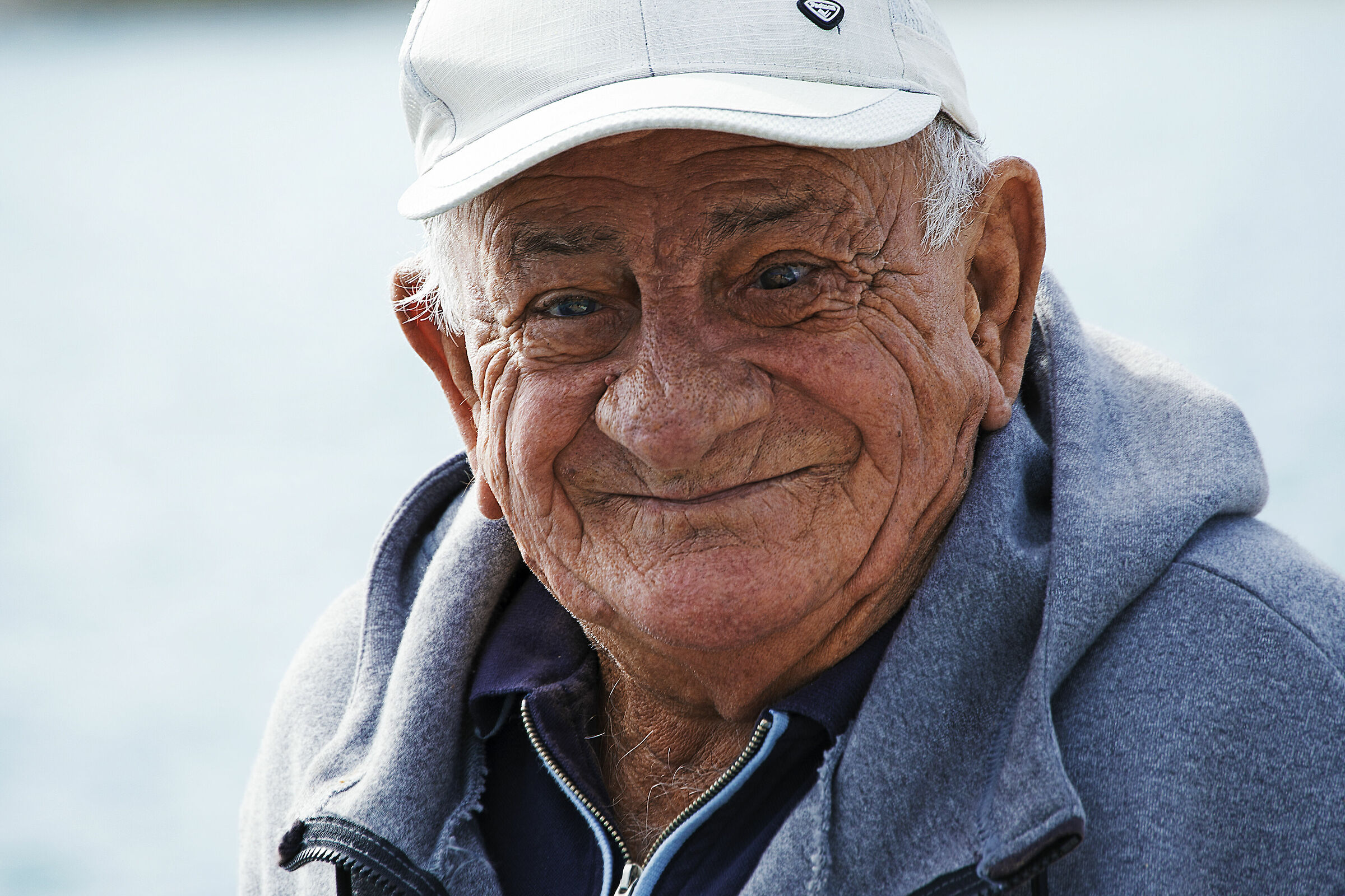 The wrinkles are the signs of life, the eyes are his soul.