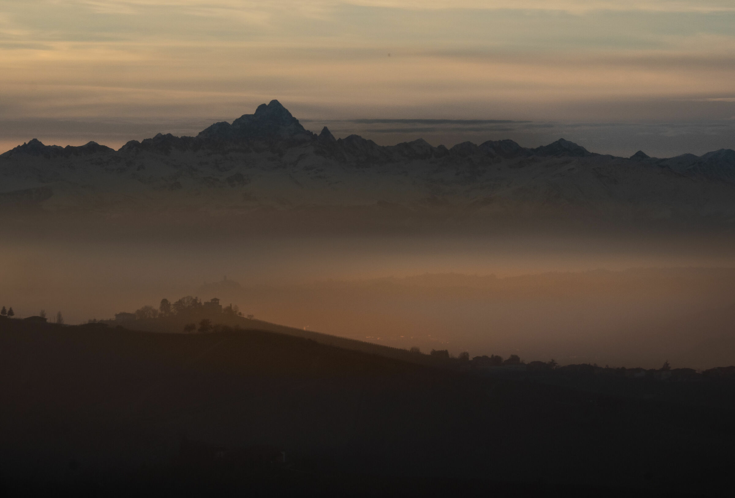 tramonto sul monviso