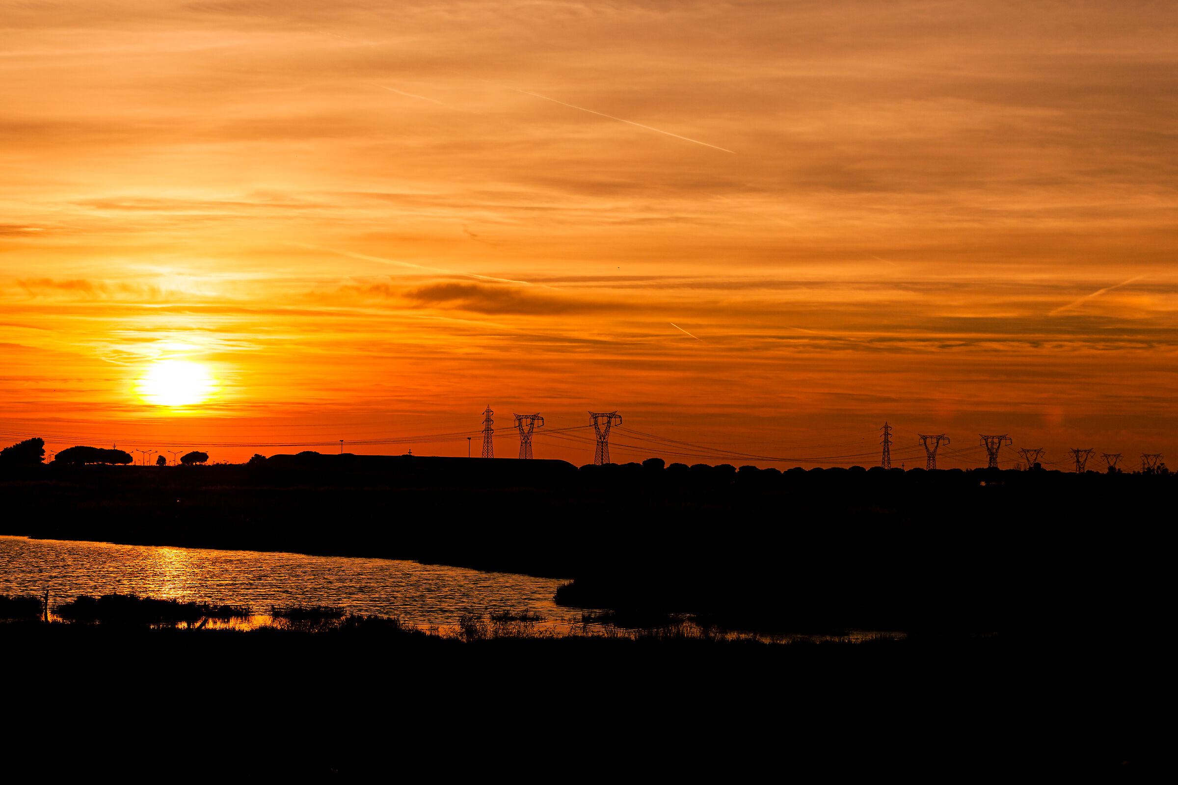 Scende la sera sul Padule Orti-Bottagone