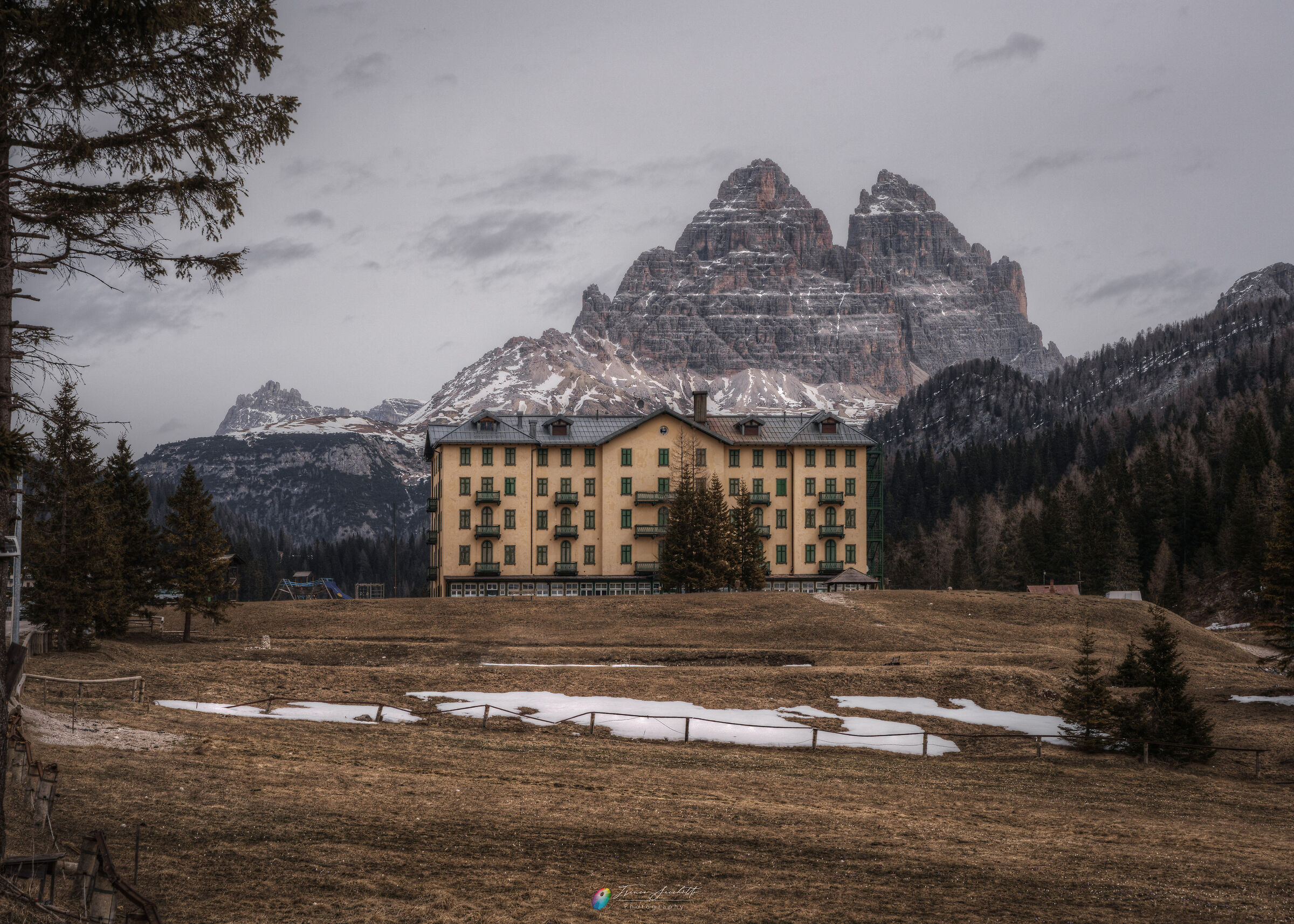 Sad autumn day in Misurina
