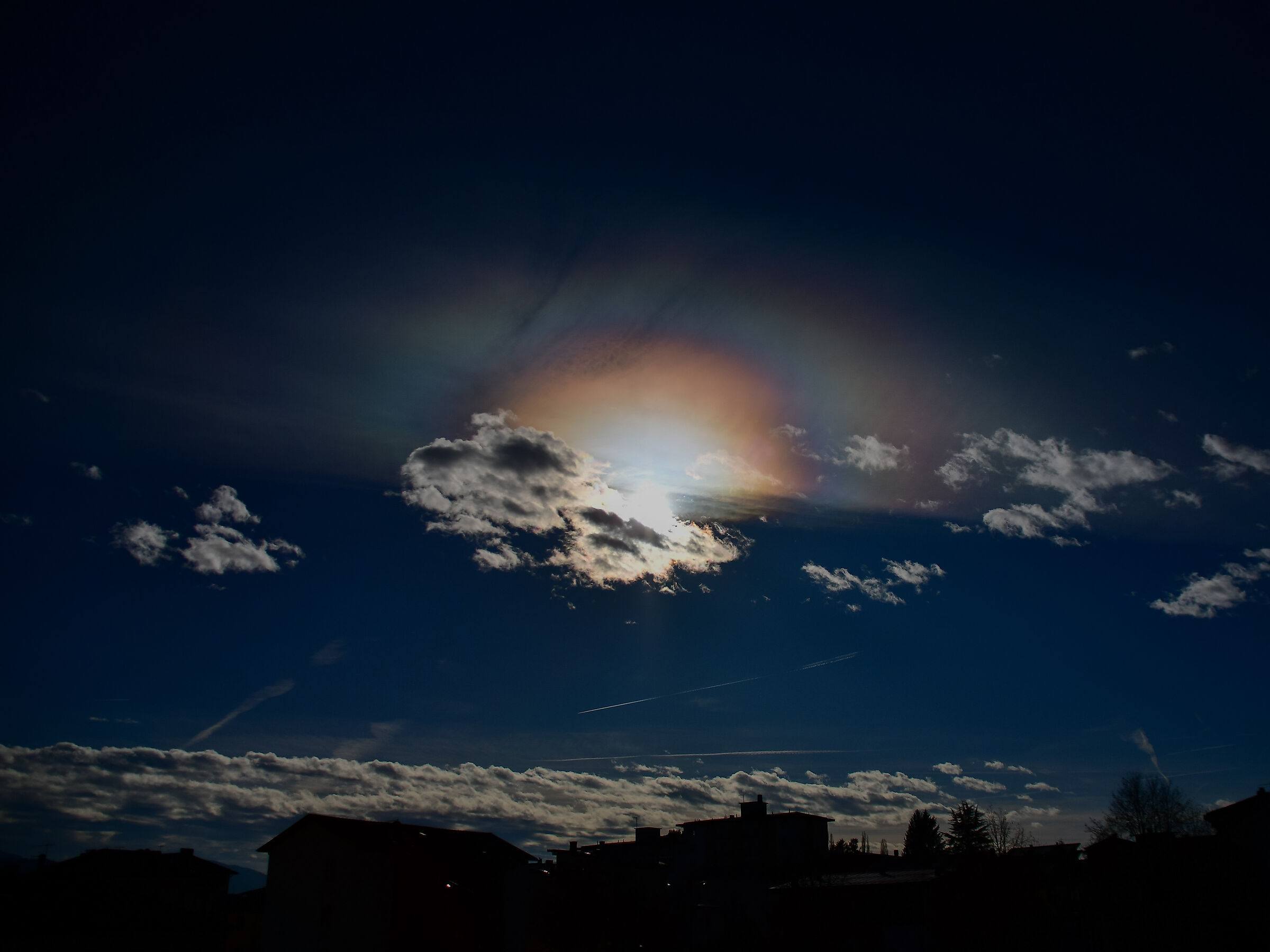 Iridescent clouds