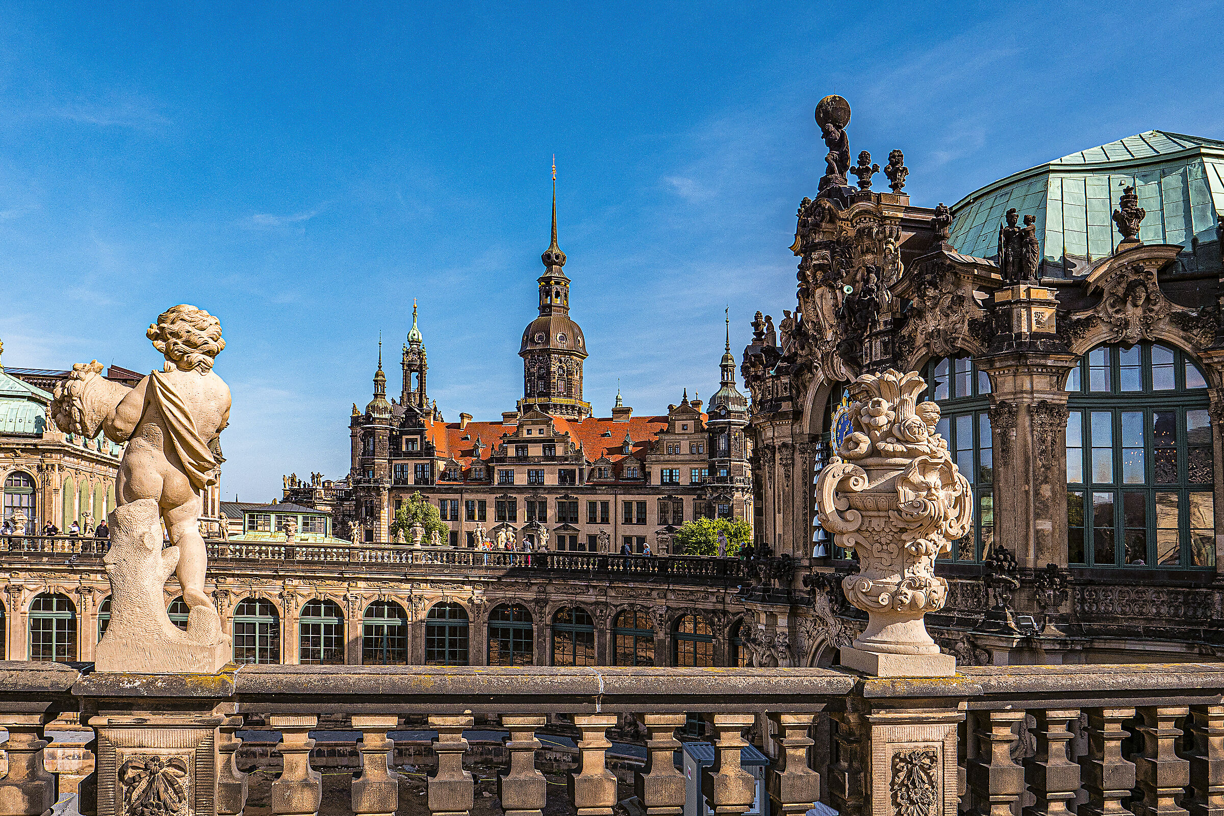 Dresden Castle as seen from the Zwinger
